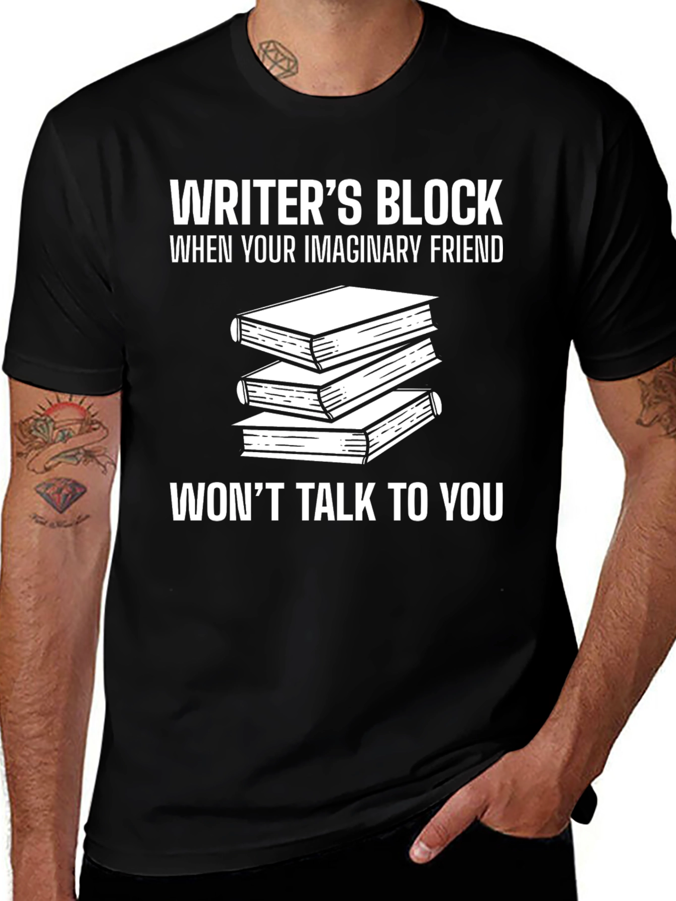 Writers Block Novelty Graphic T-Shirt