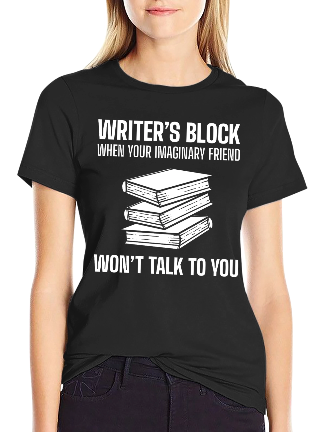 Writers Block Novelty Graphic T-Shirt