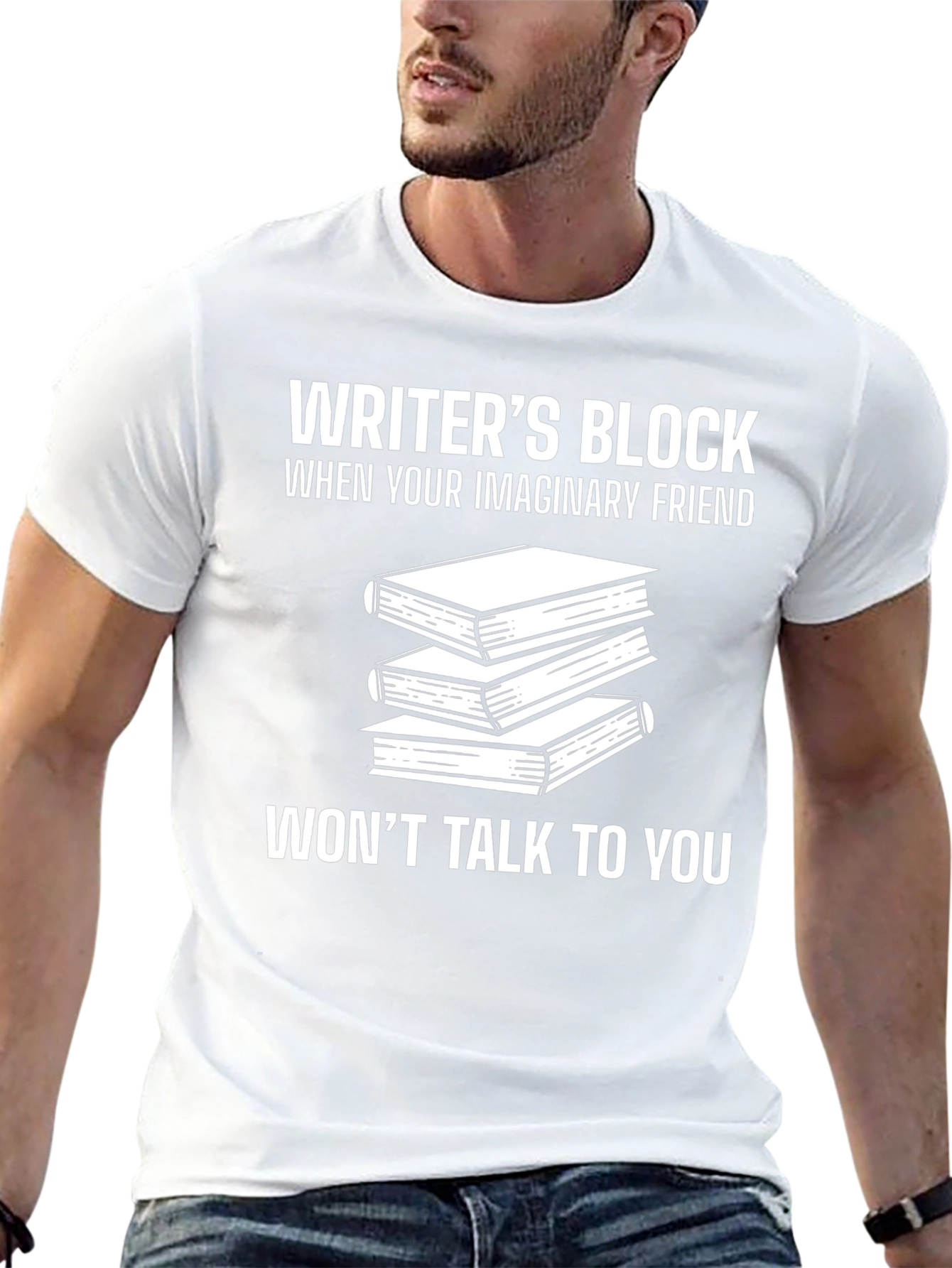 Writers Block Novelty Graphic T-Shirt