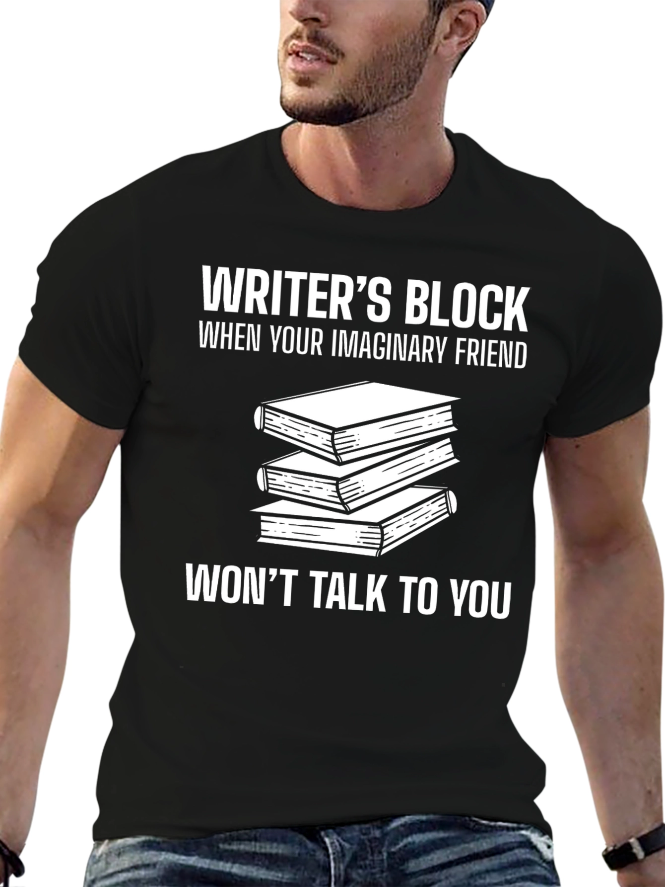 Writers Block Novelty Graphic T-Shirt