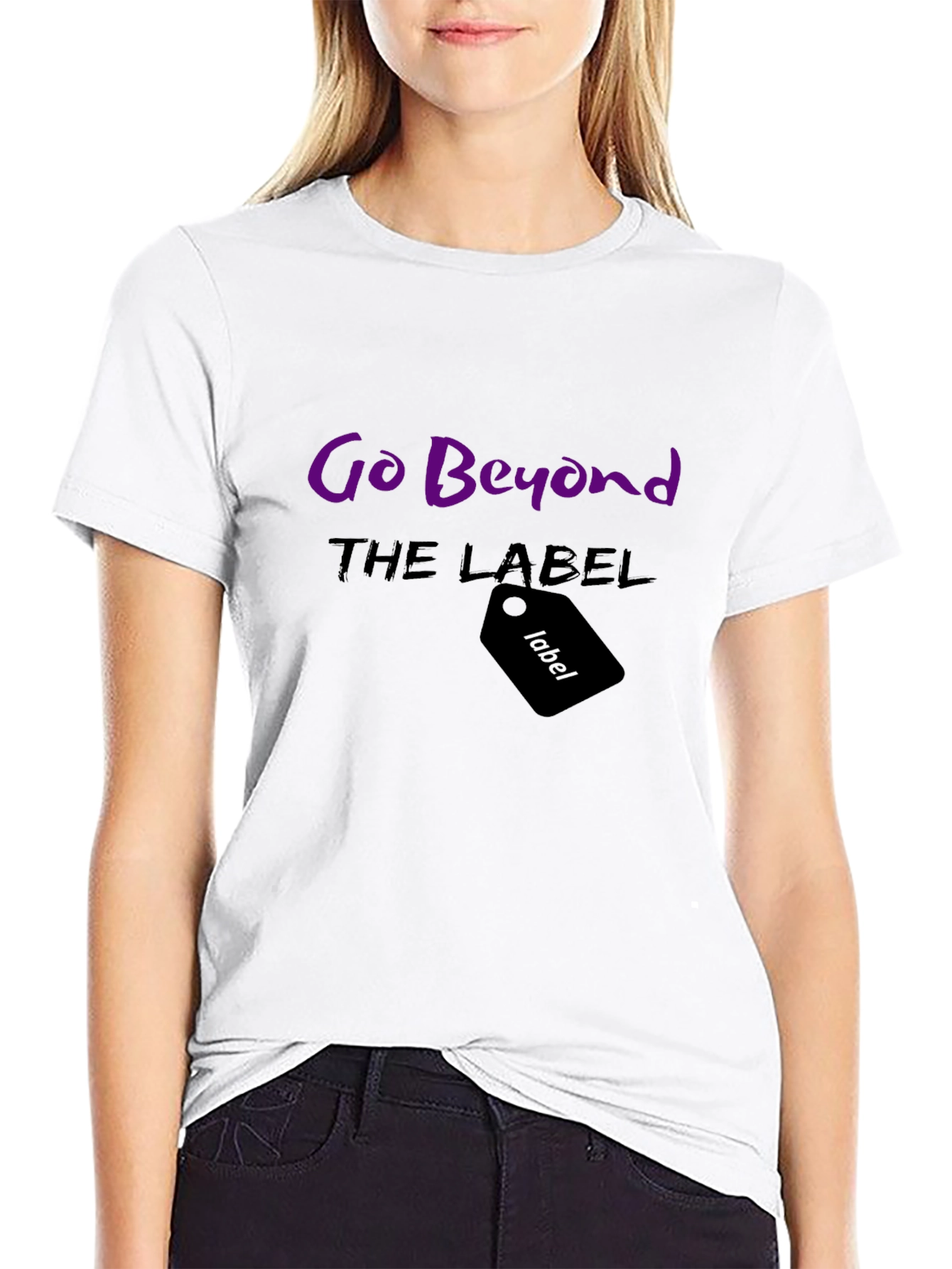 Go Beyond the Label Black Graphic Tee