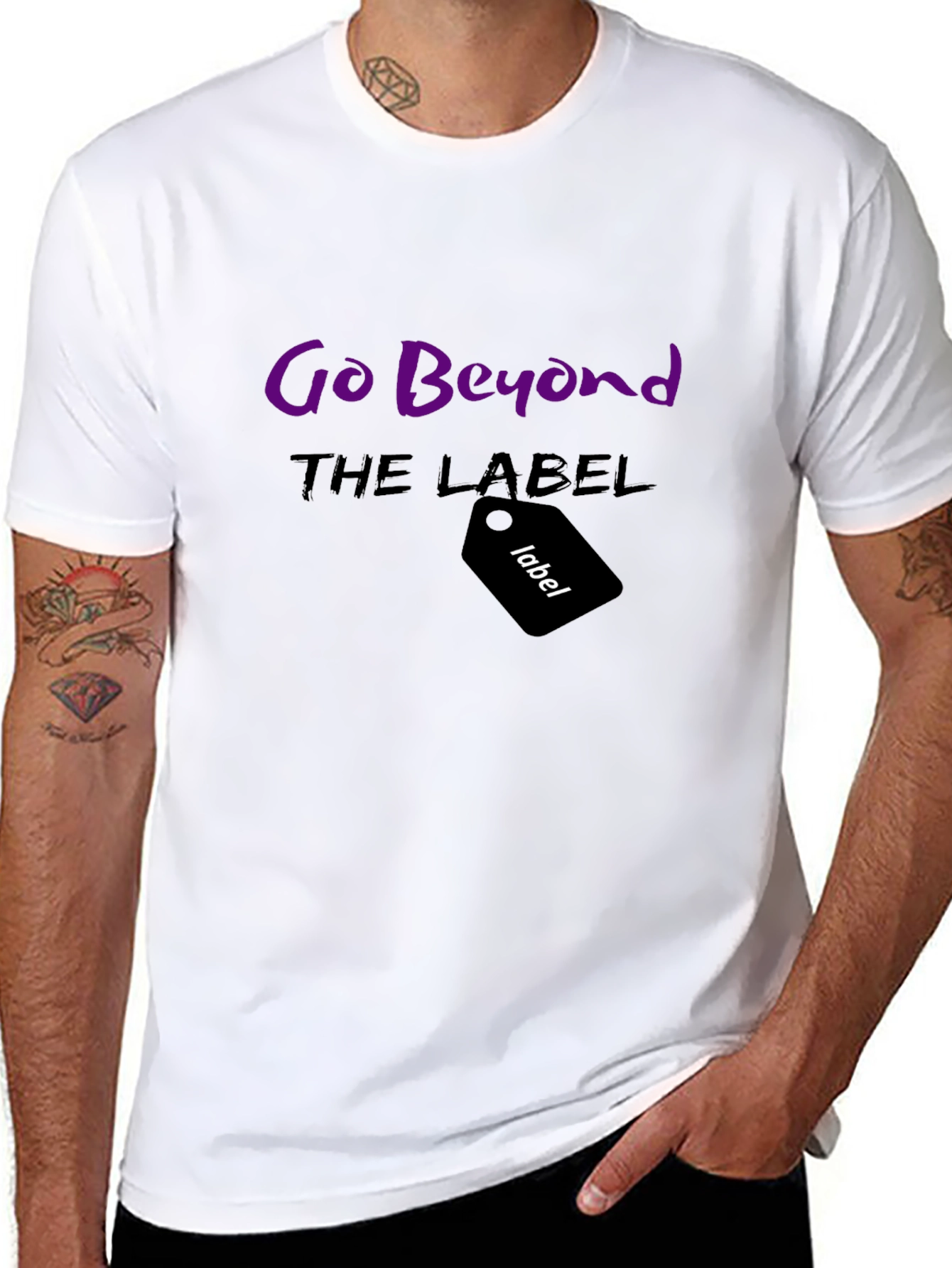 Go Beyond the Label Black Graphic Tee