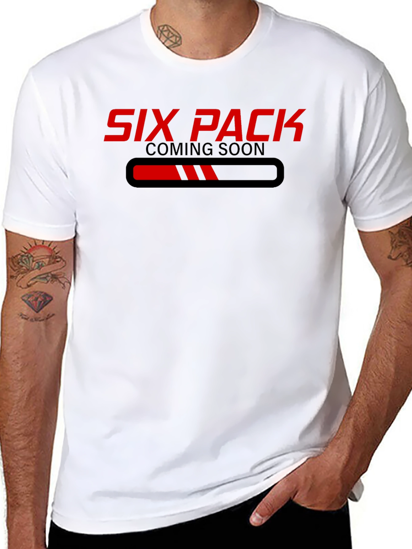 Six Pack Coming Soon Black Graphic Tee