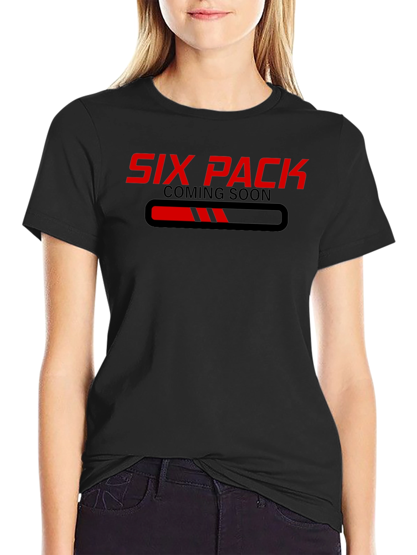 Six Pack Coming Soon Black Graphic Tee