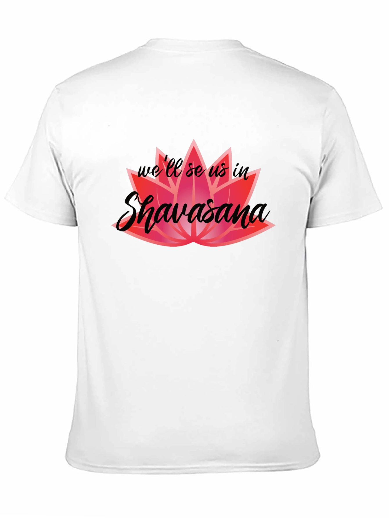 Shavasana Lotus Graphic Black T-Shirt