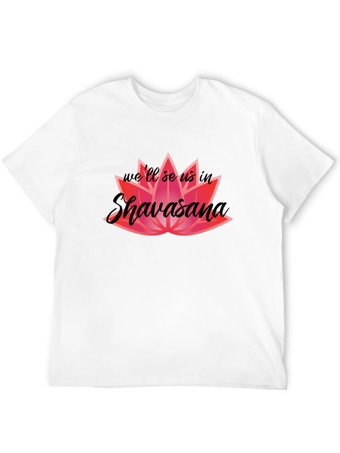 Shavasana Lotus Graphic Black T-Shirt