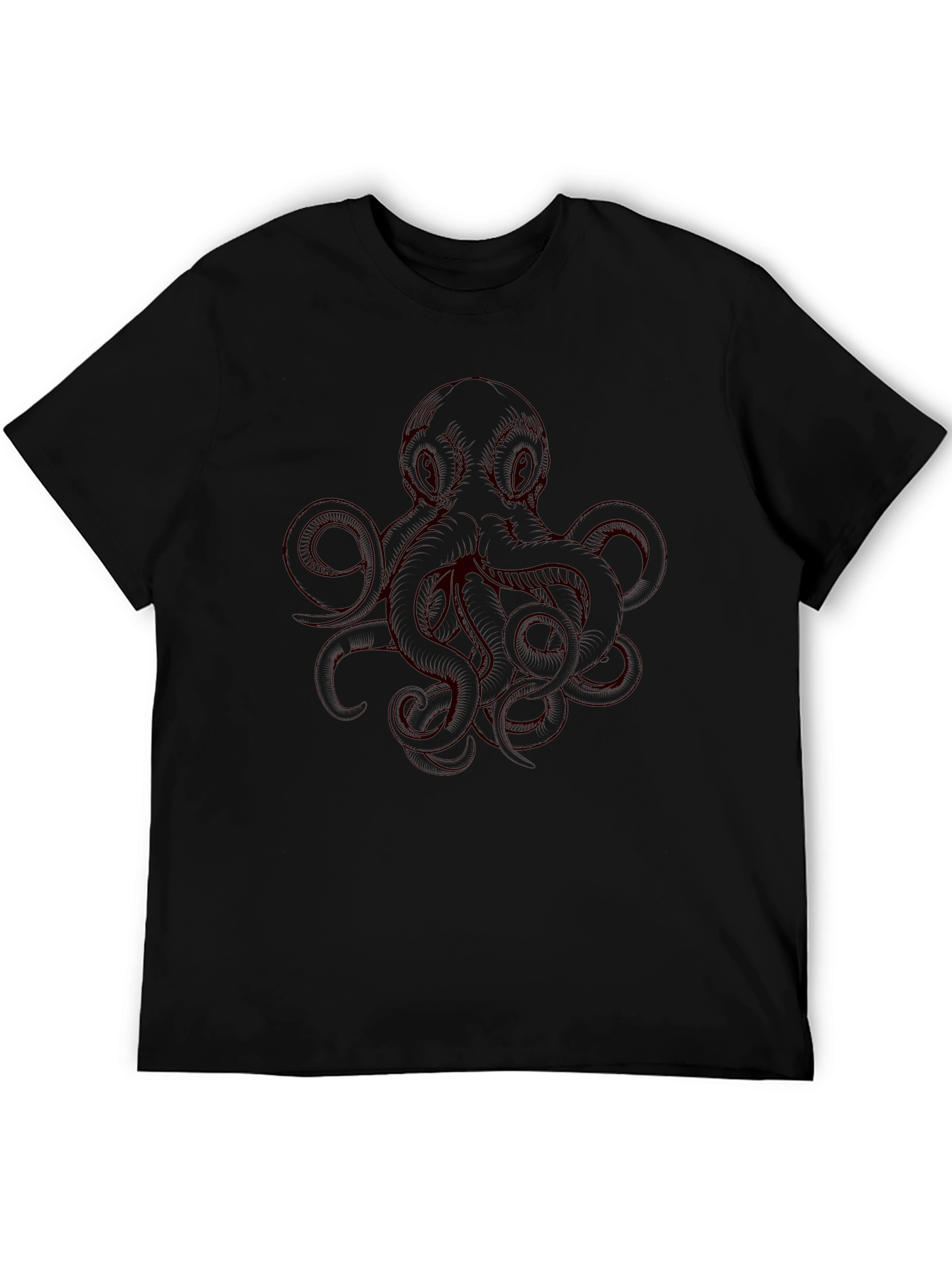 Mens Octopus Graphic T-Shirt - Black
