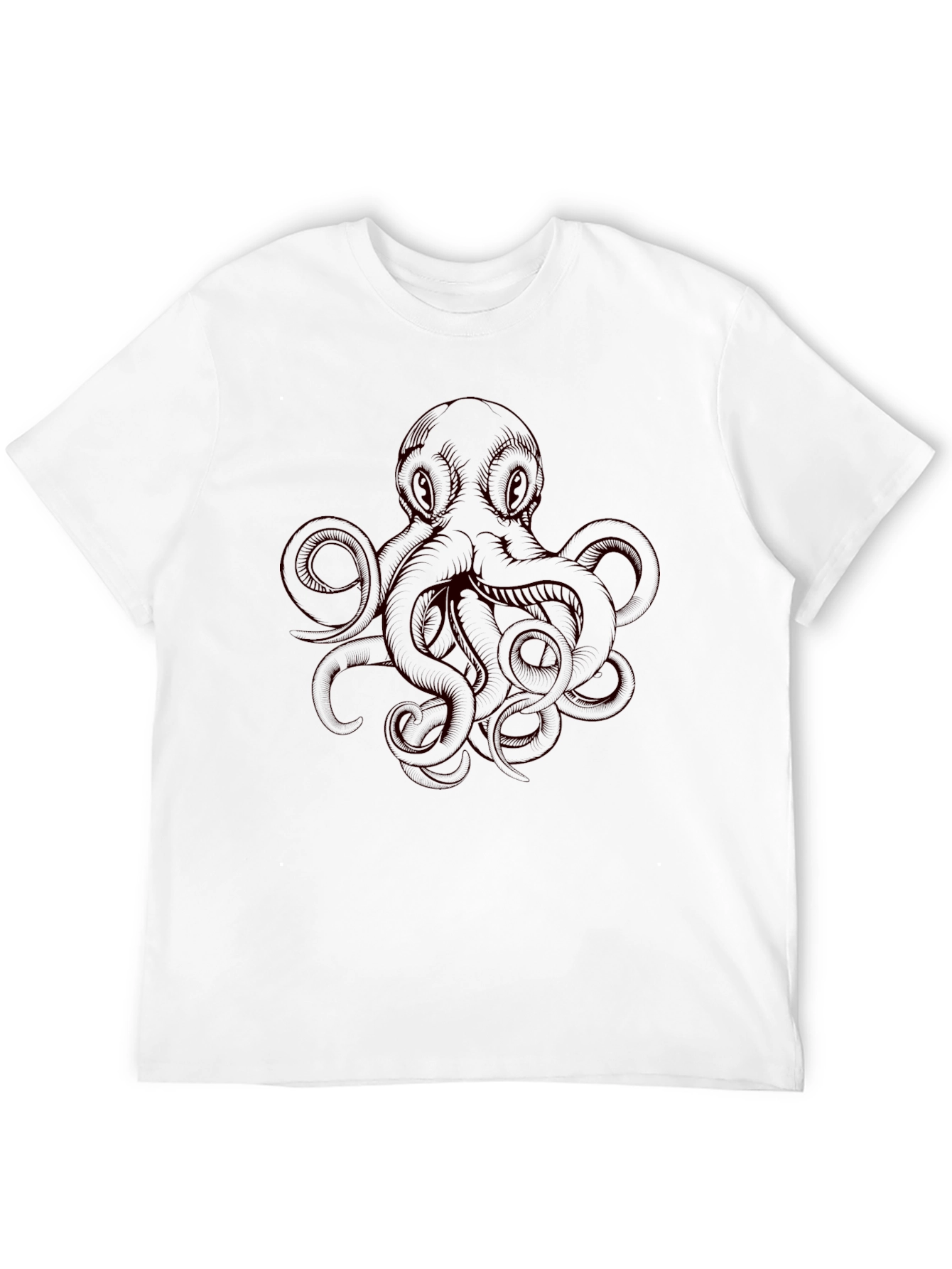 Mens Octopus Graphic T-Shirt - Black