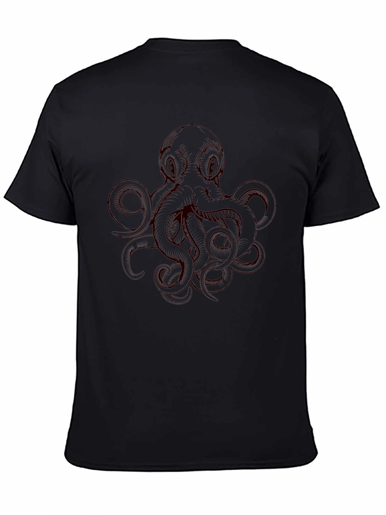 Mens Octopus Graphic T-Shirt - Black