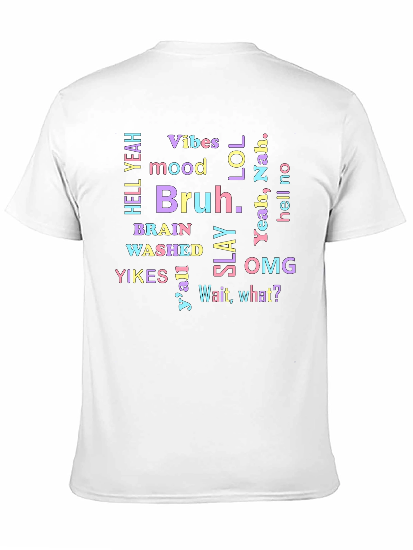 Vibes Bruh Graphic Tee - Trendy Slogan T-Shirt