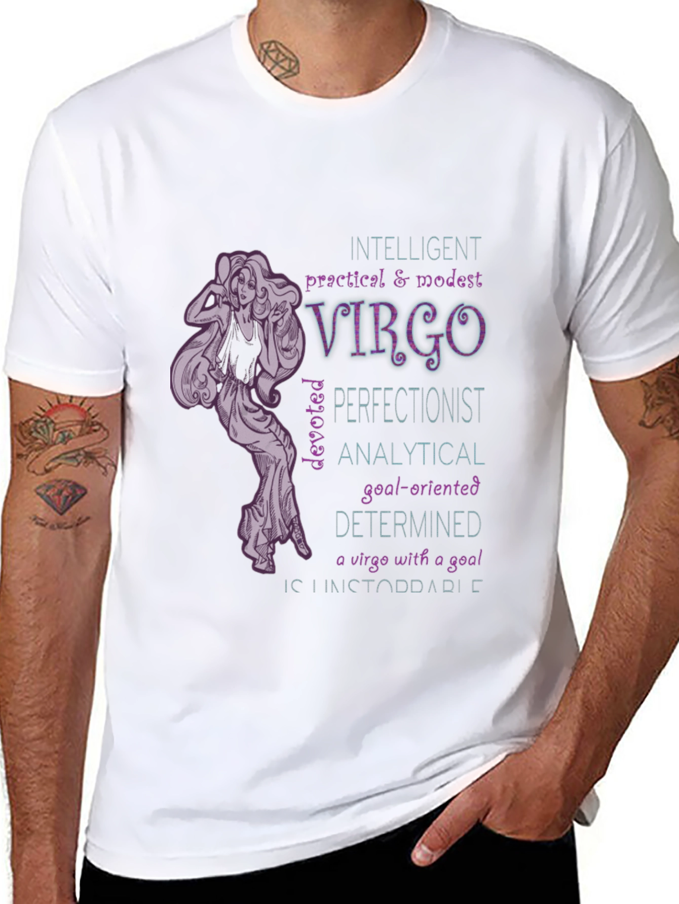 Virgo Zodiac T-Shirt - Intelligent & Determined