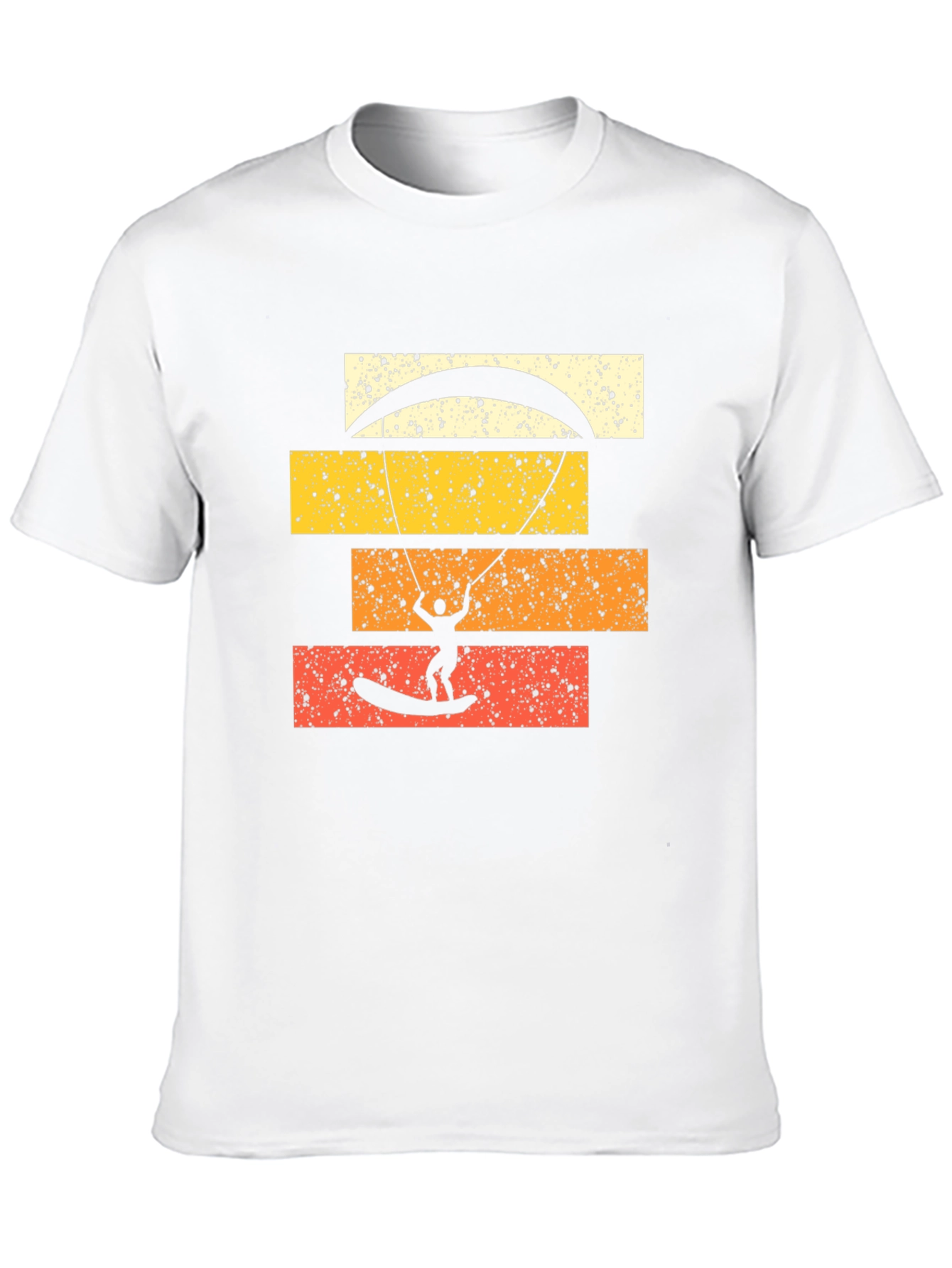 Retro Kitesurfing Graphic Tee - Black