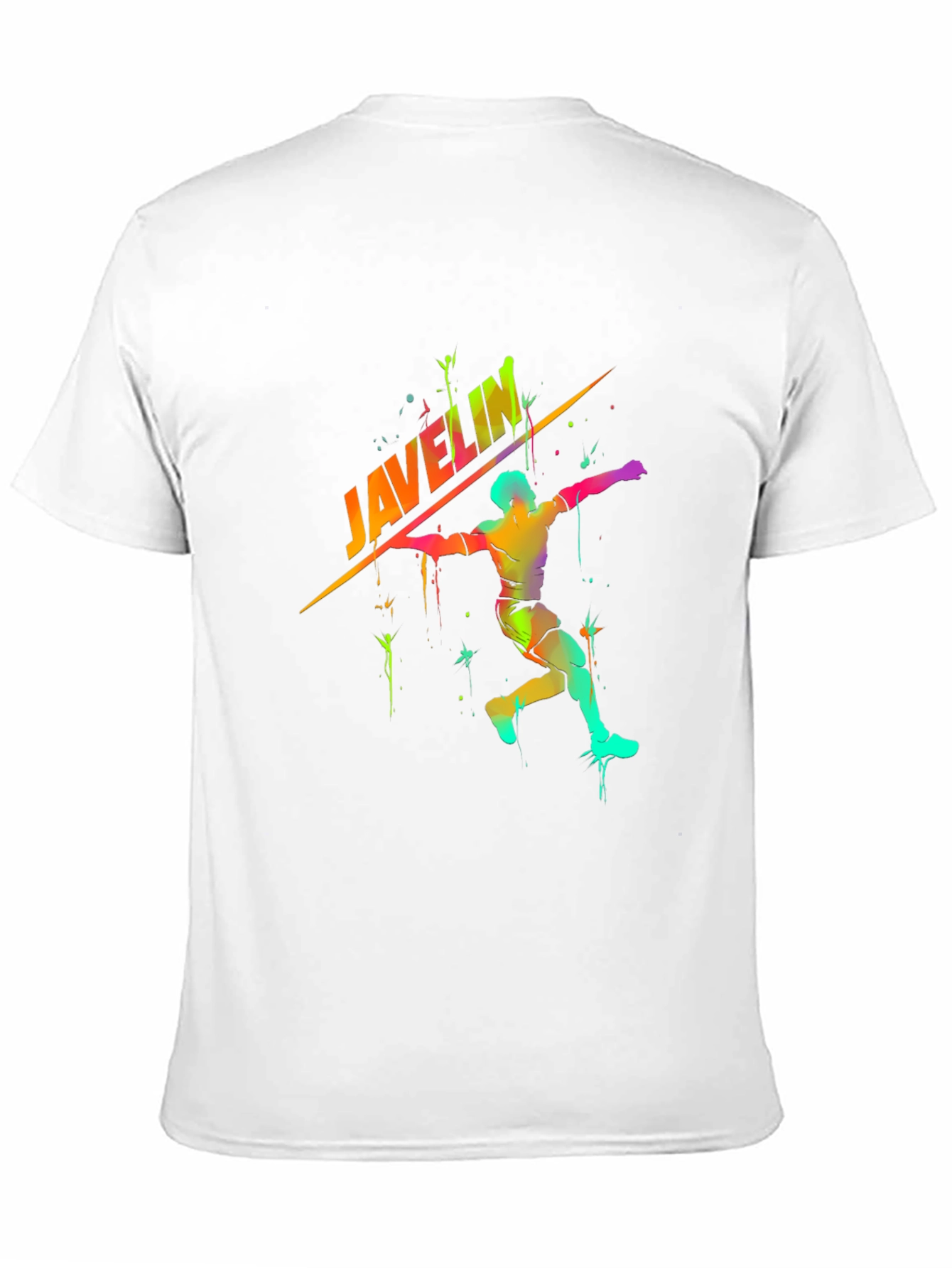 Javelin Thrower Graphic Tee - Sporty Black T-Shirt