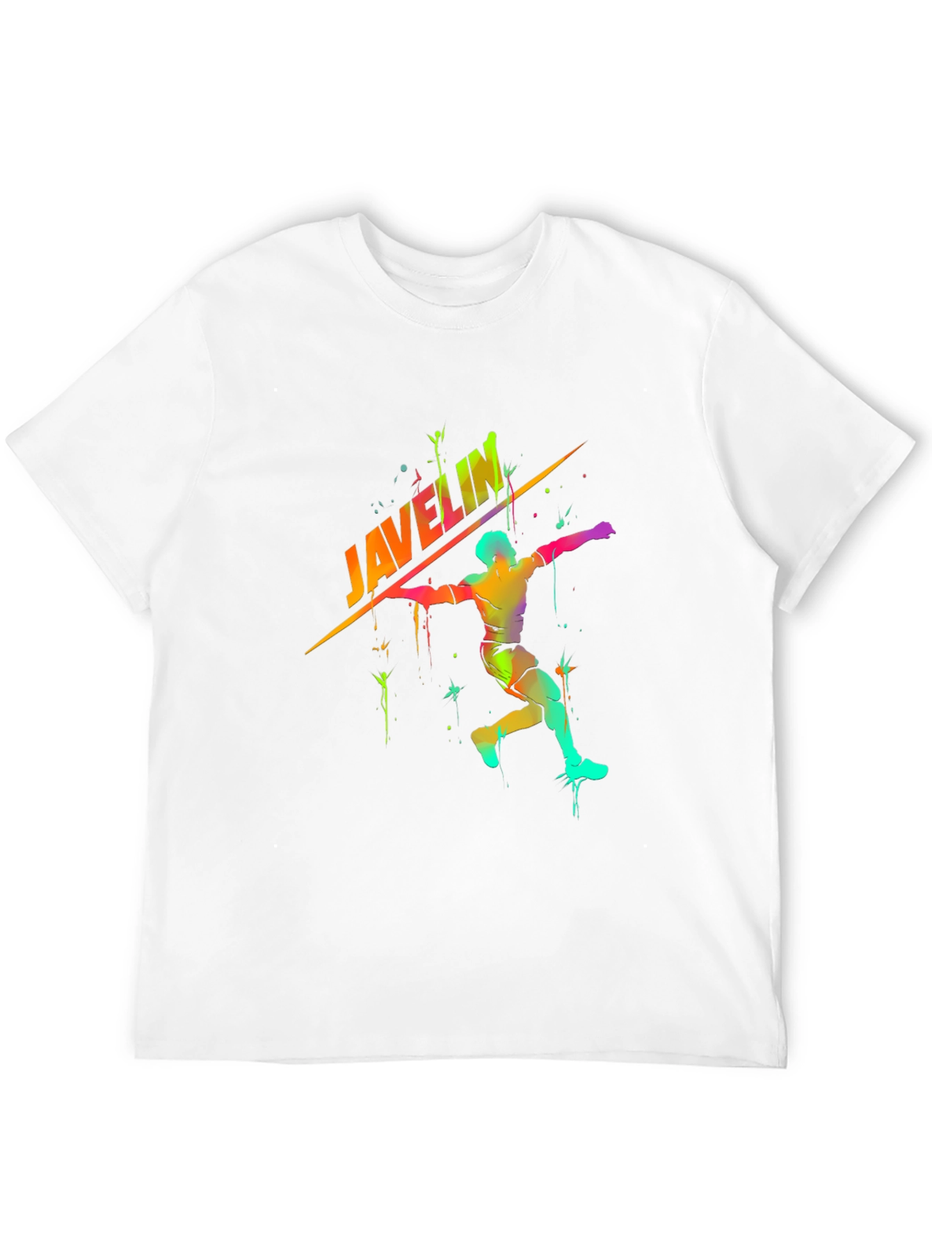 Javelin Thrower Graphic Tee - Sporty Black T-Shirt
