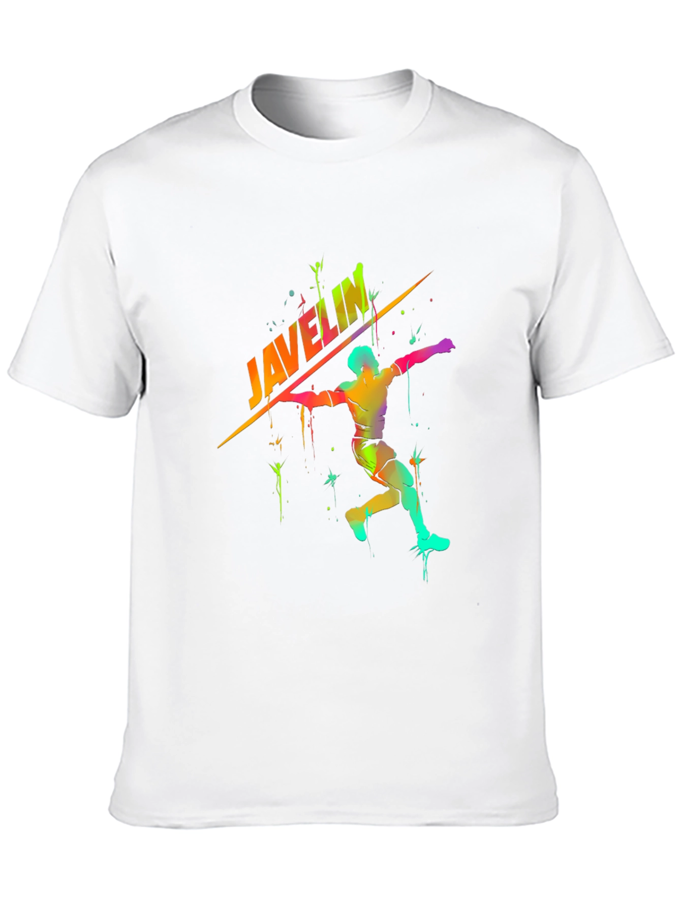 Javelin Thrower Graphic Tee - Sporty Black T-Shirt