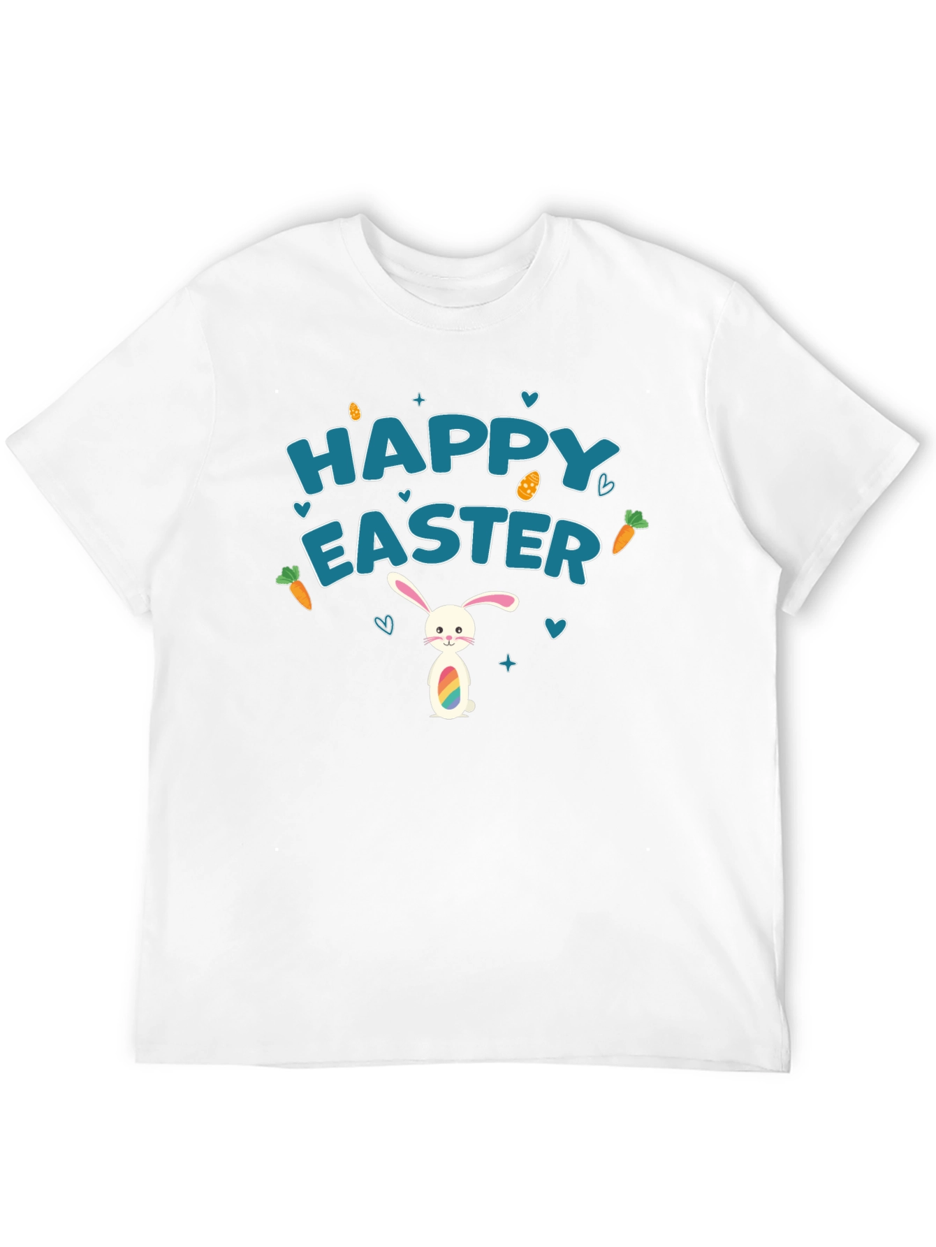 Happy Easter Bunny Graphic Tee - Black