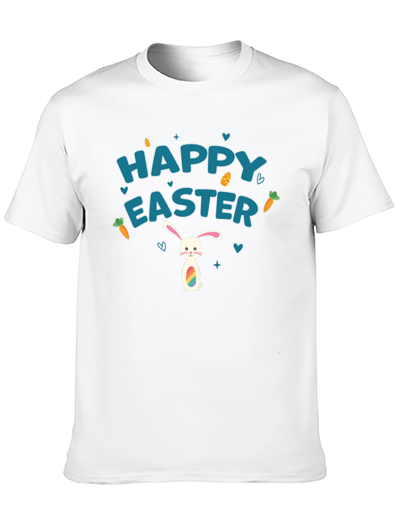 Happy Easter Bunny Graphic Tee - Black