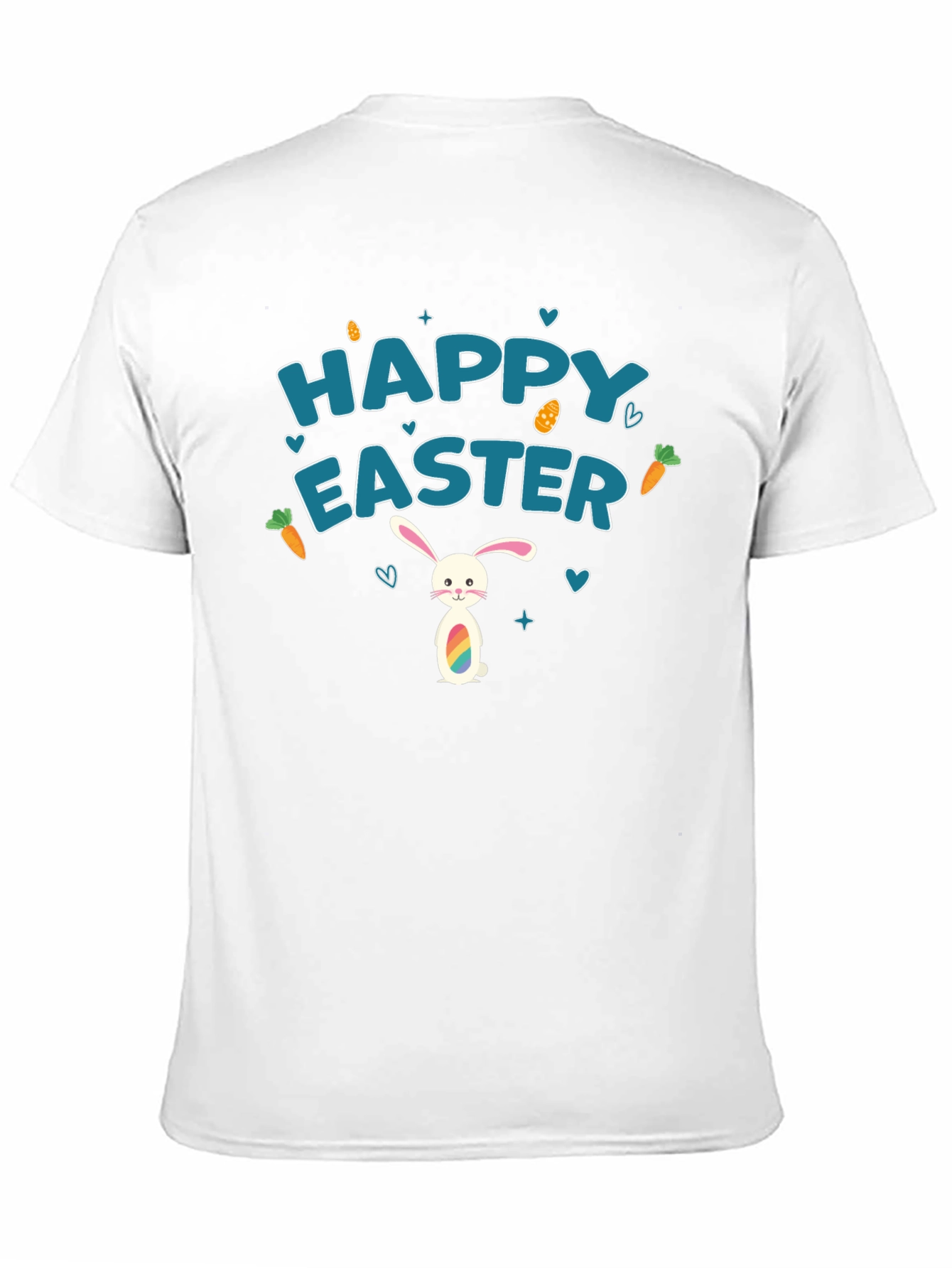 Happy Easter Bunny Graphic Tee - Black