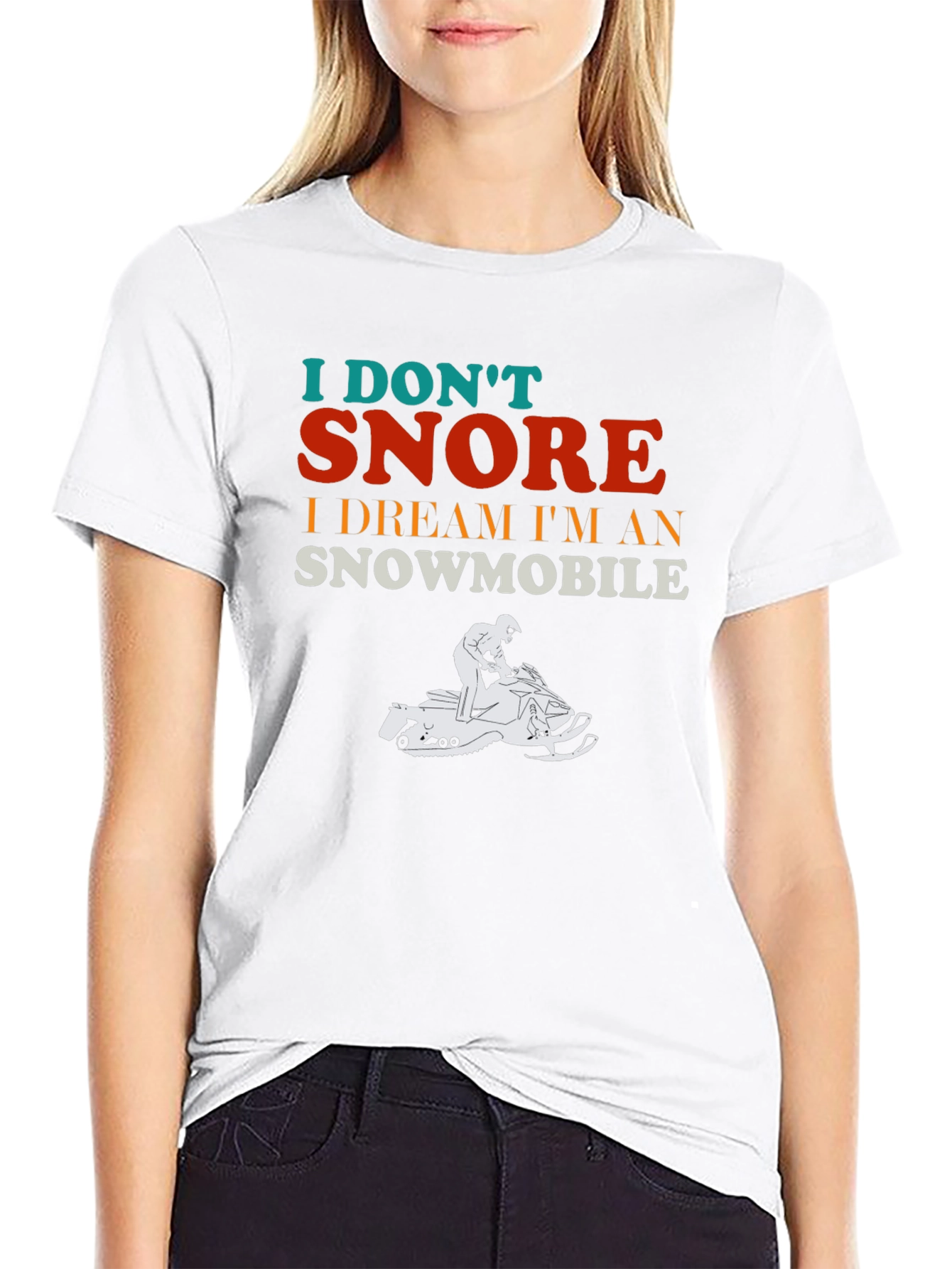 I Dont Snore Snowmobile Dream T-Shirt