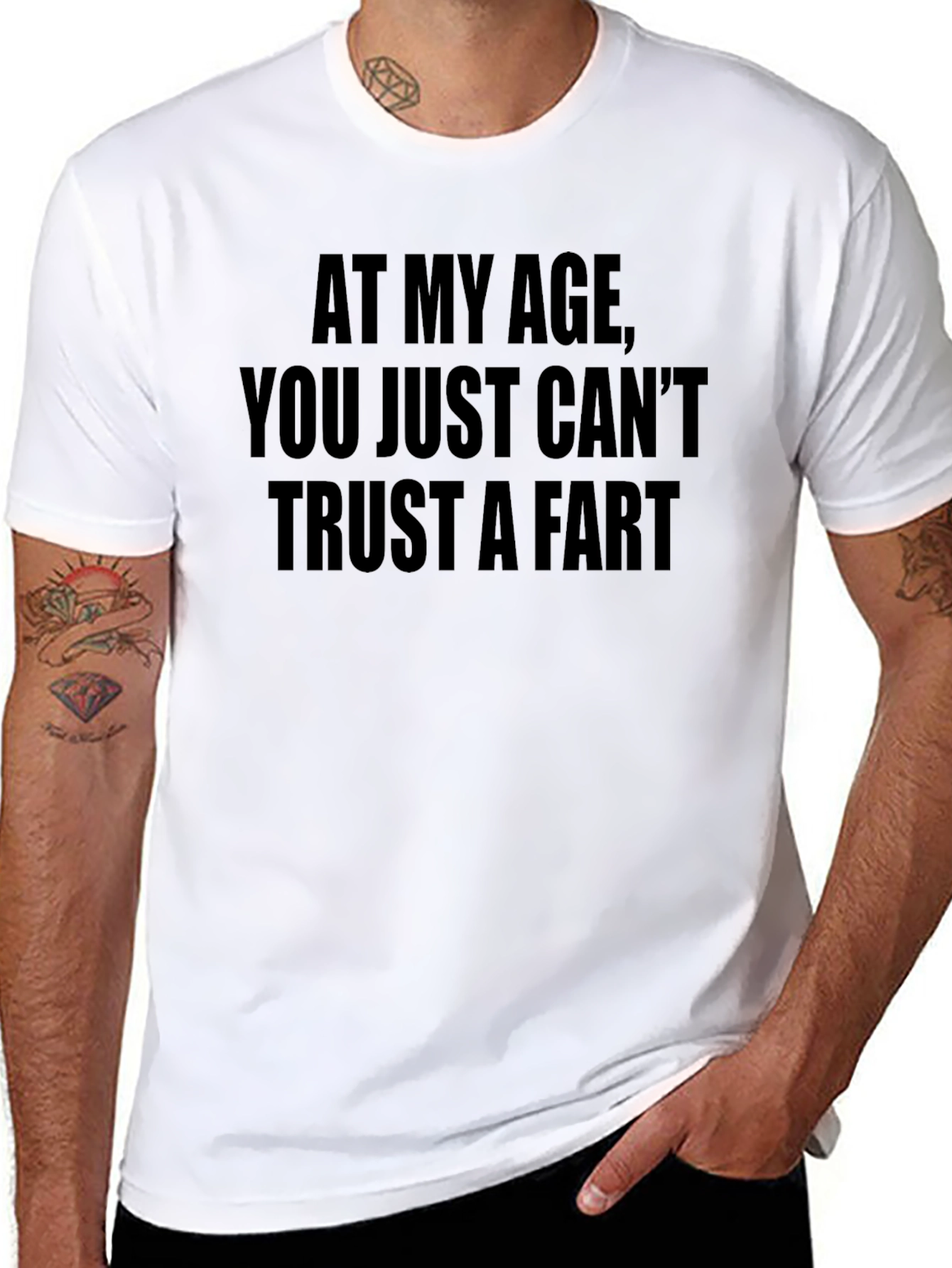 Funny Trust a Fart Black Graphic Tee