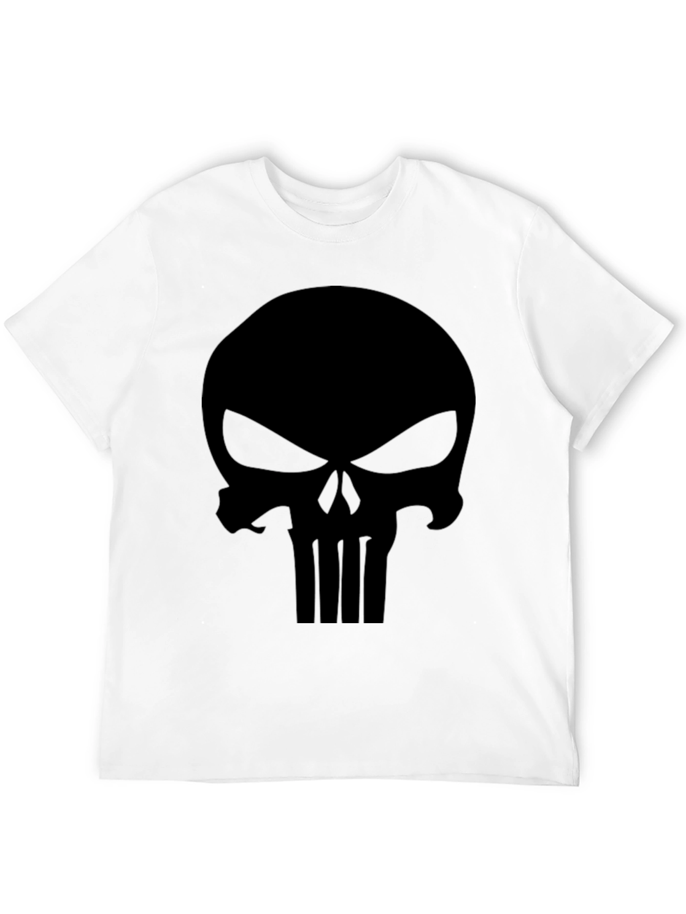 Mens Black Punisher Skull Graphic T-Shirt