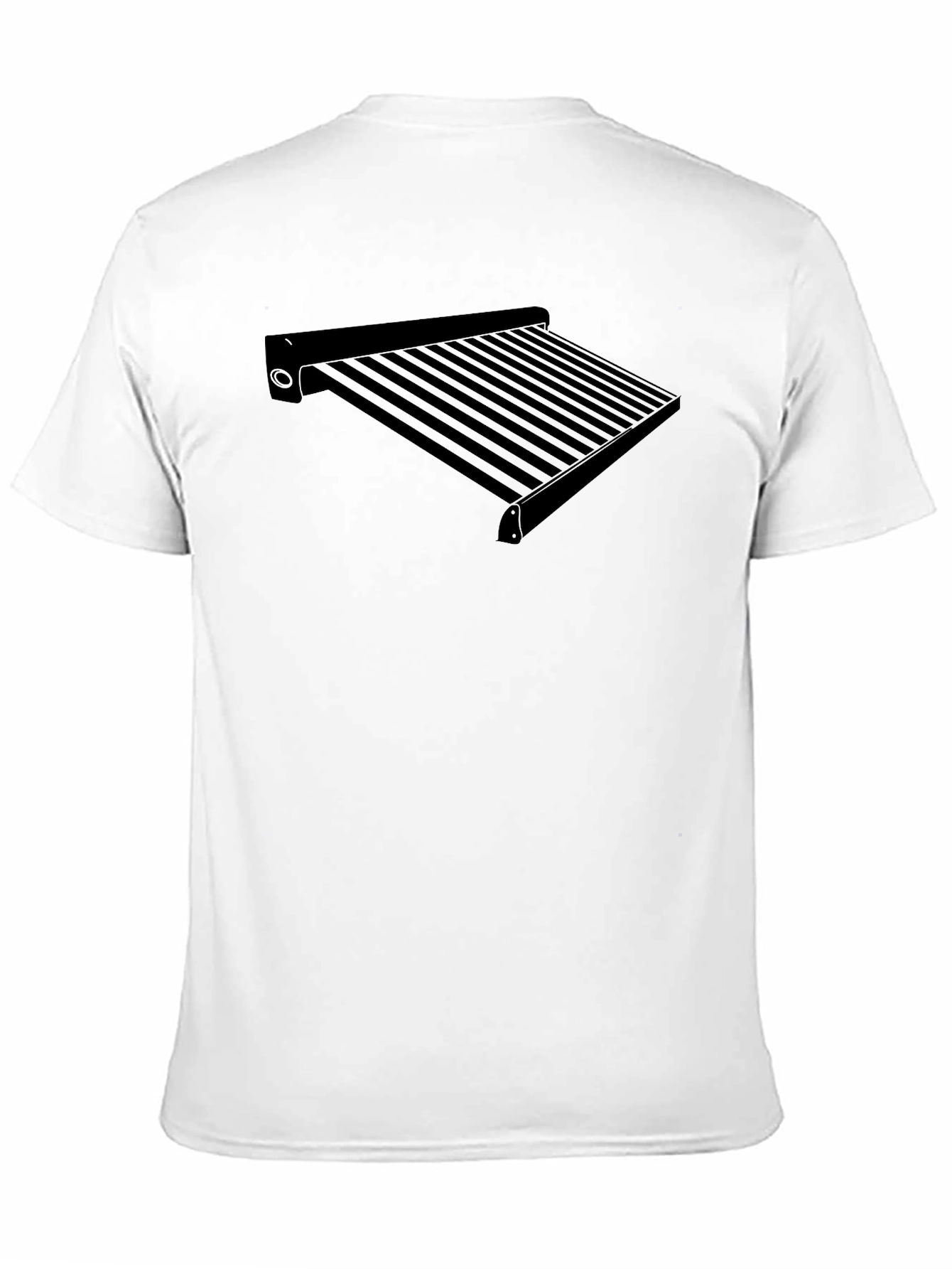 Stylish Black T-Shirt with Awning Print