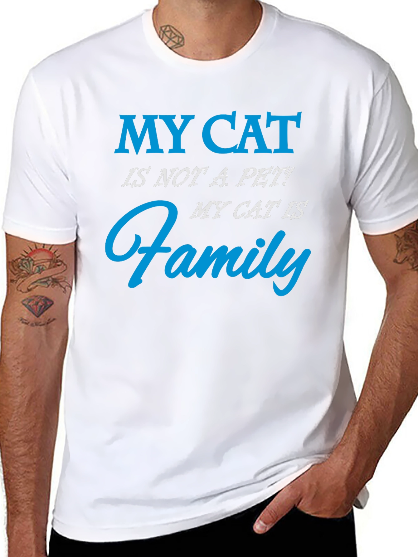 My Cat Is Family T-Shirt - Cat Lover Gift
