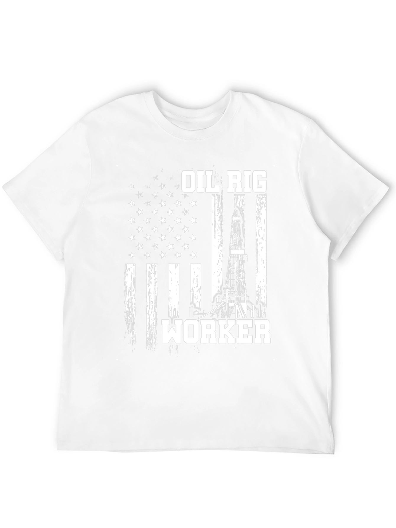 Oil Rig Worker American Flag T-Shirt