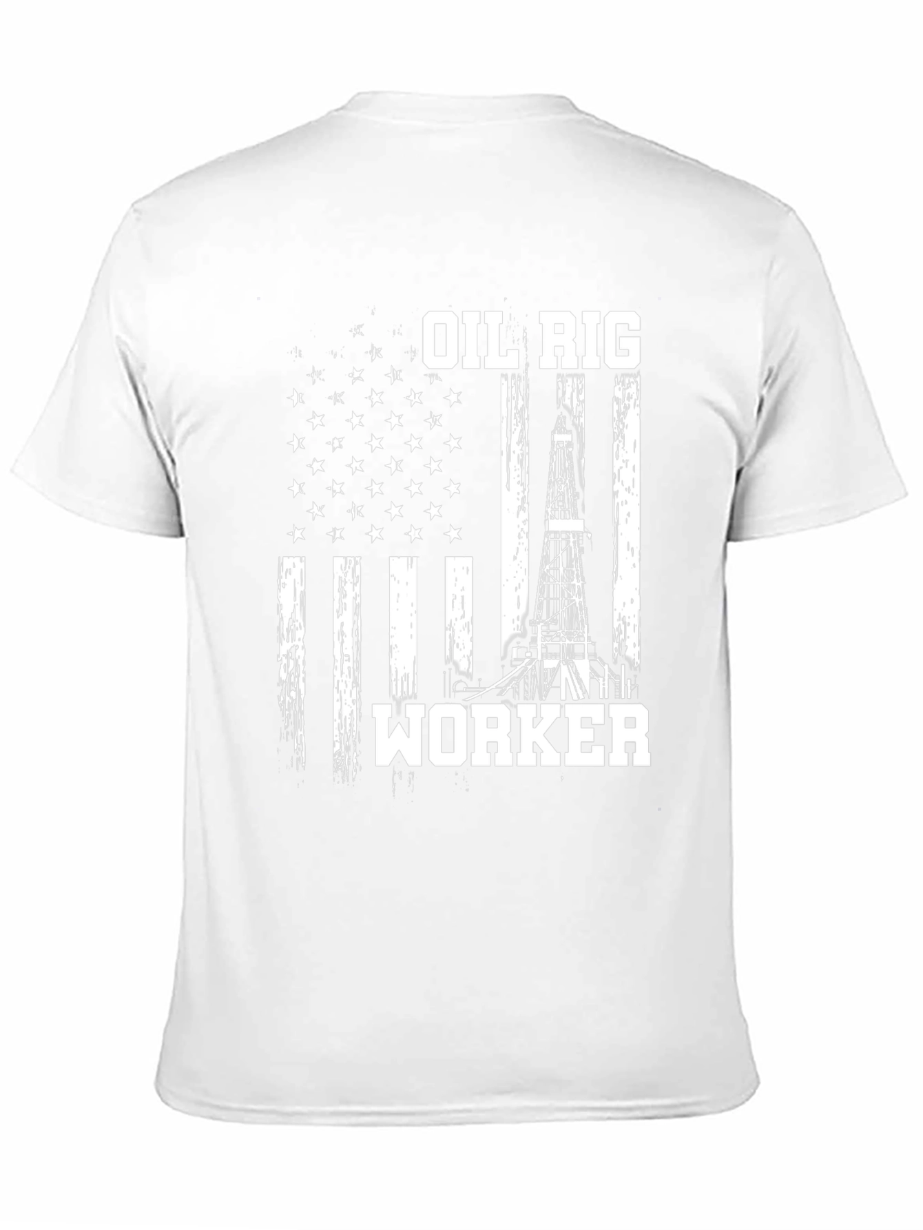 Oil Rig Worker American Flag T-Shirt