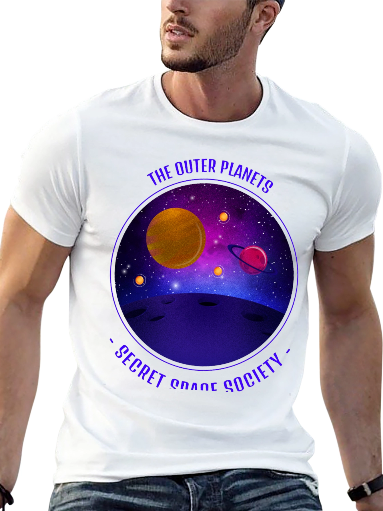 Outer Planets Secret Space Society Graphic Tee