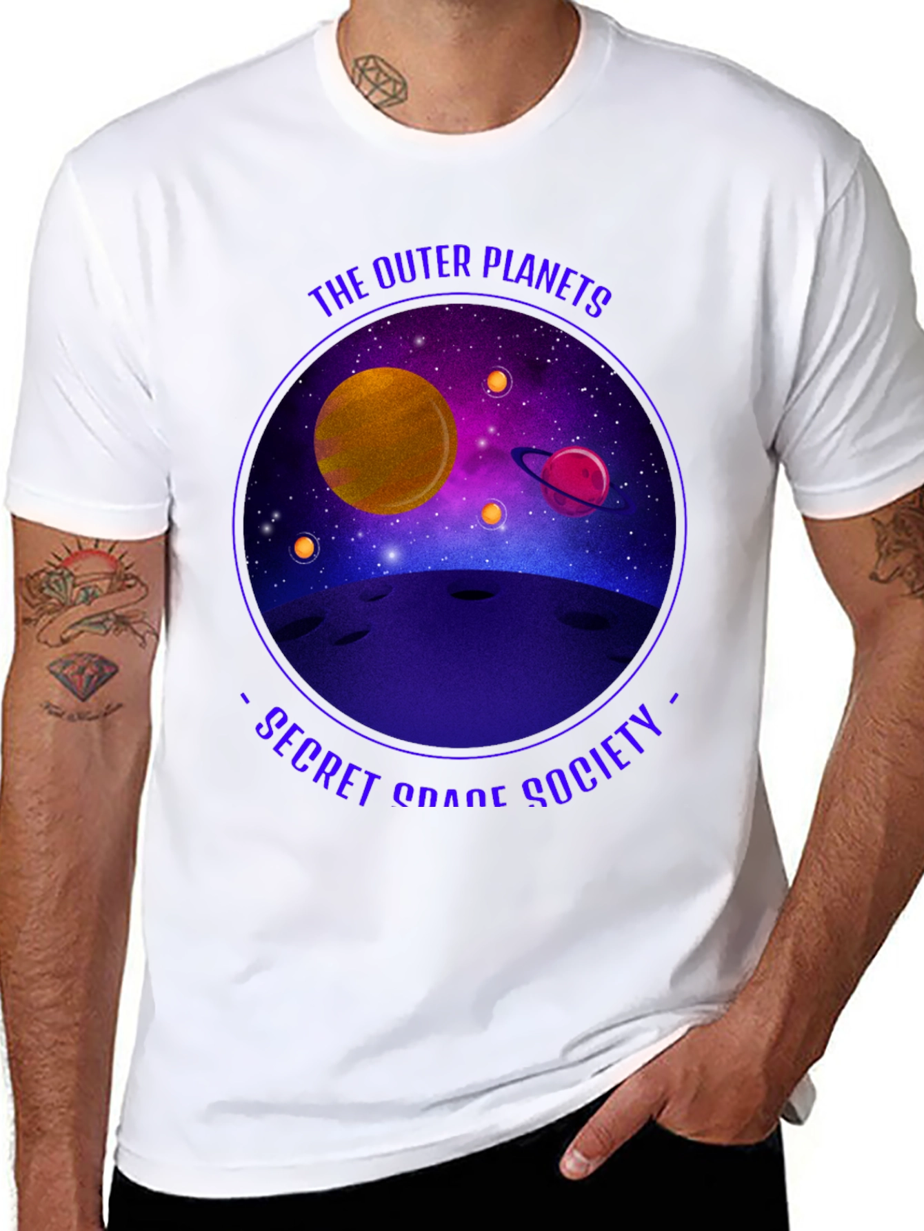 Outer Planets Secret Space Society Graphic Tee