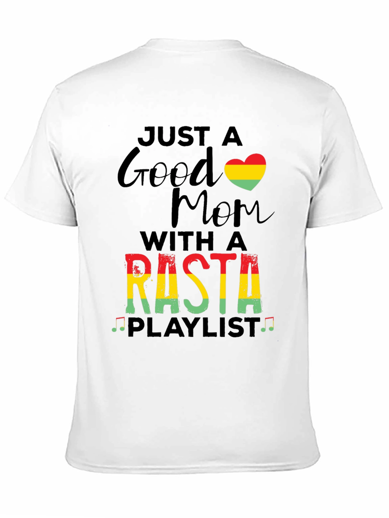 Rasta Mom Playlist Graphic T-Shirt