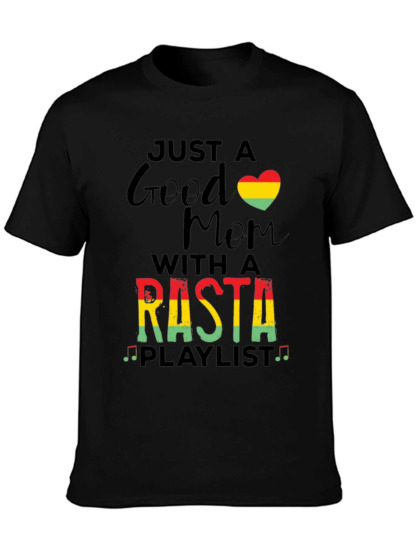 Rasta Mom Playlist Graphic T-Shirt