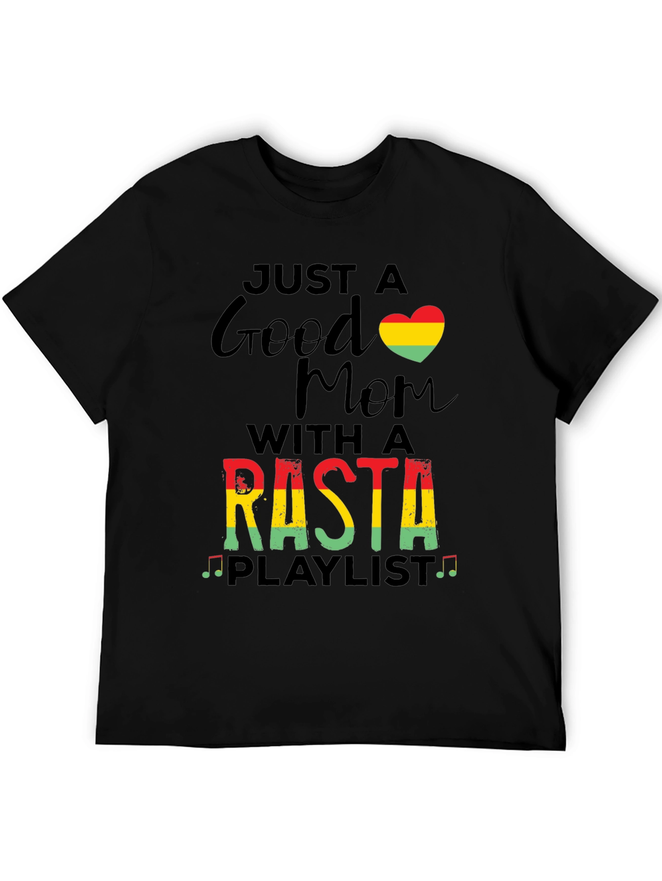 Rasta Mom Playlist Graphic T-Shirt