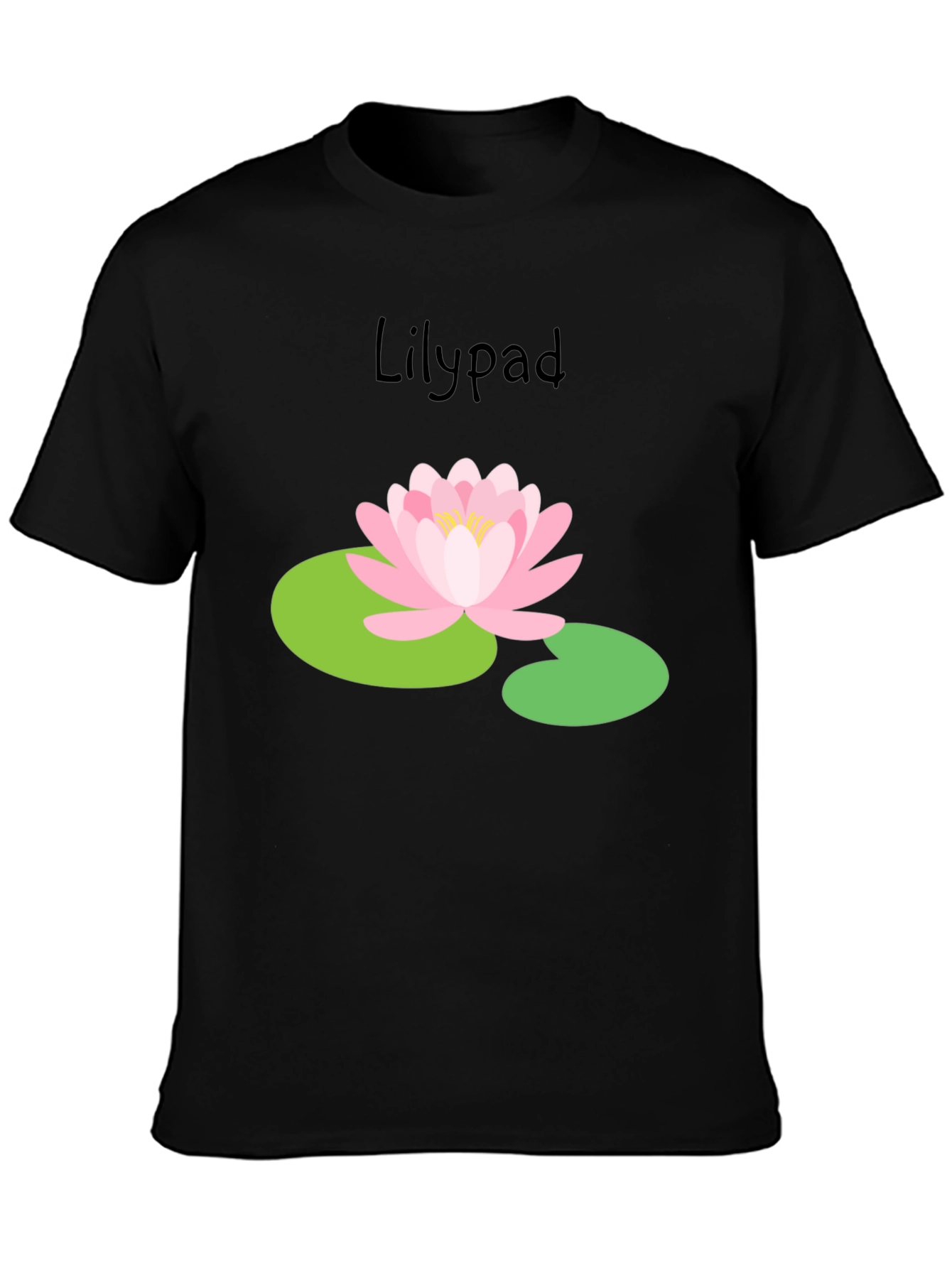 Lilypad Graphic T-Shirt - Black Cotton Tee