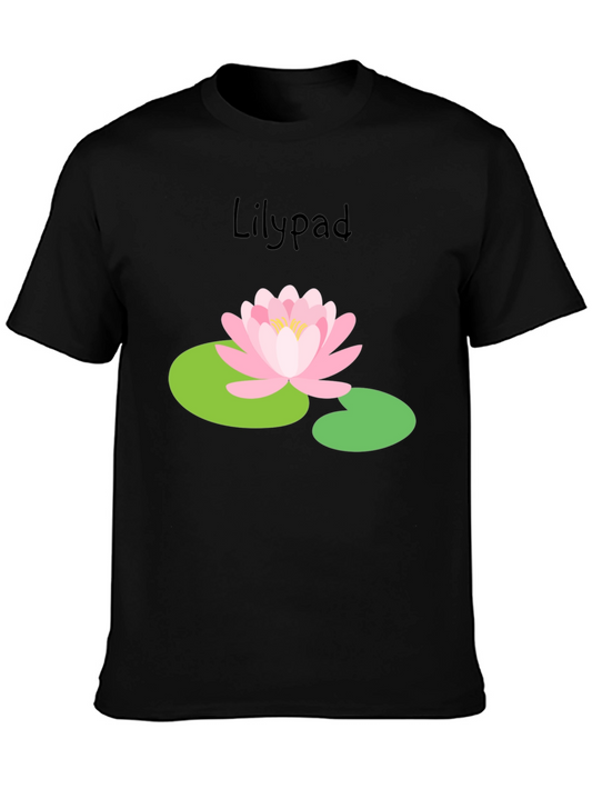 Lilypad Graphic T-Shirt - Black Cotton Tee