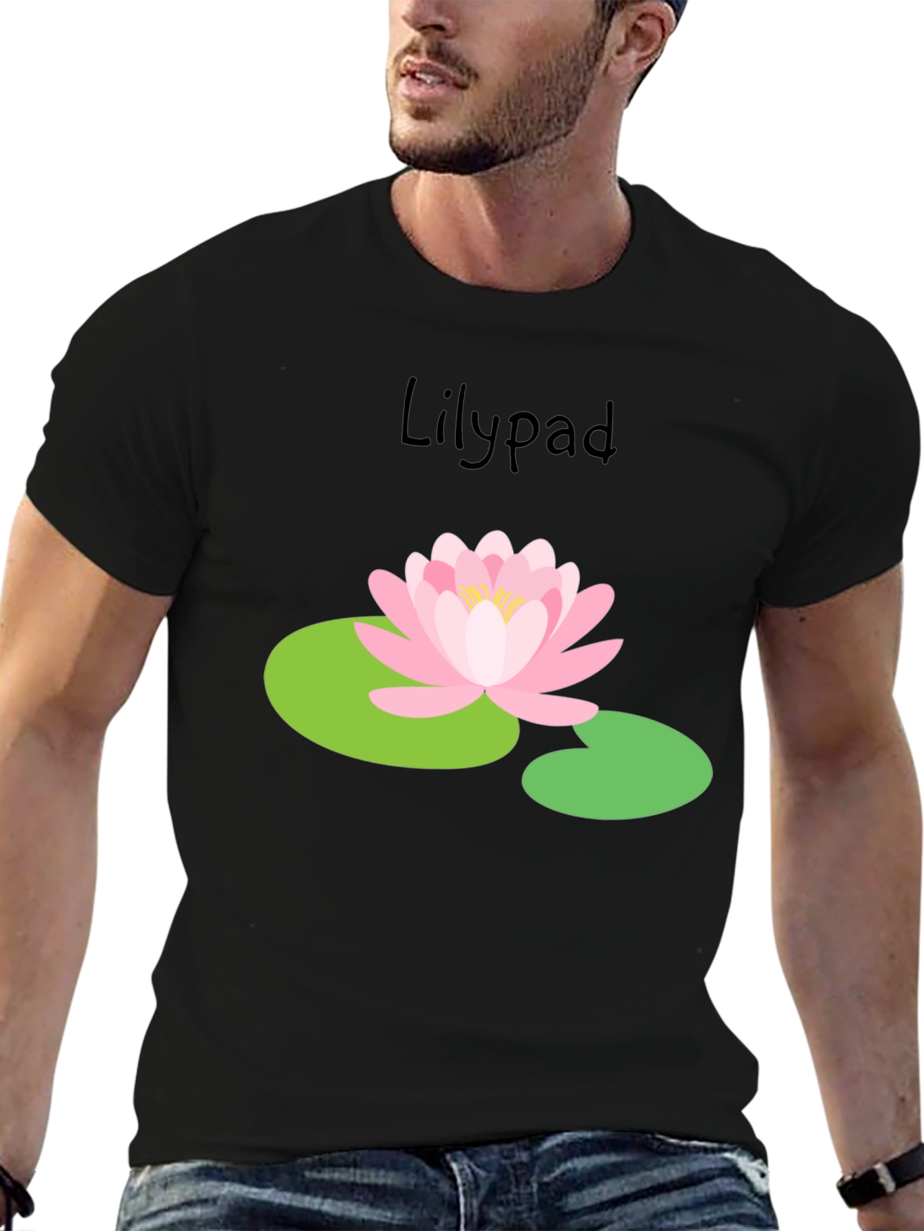 Lilypad Graphic T-Shirt - Black Cotton Tee