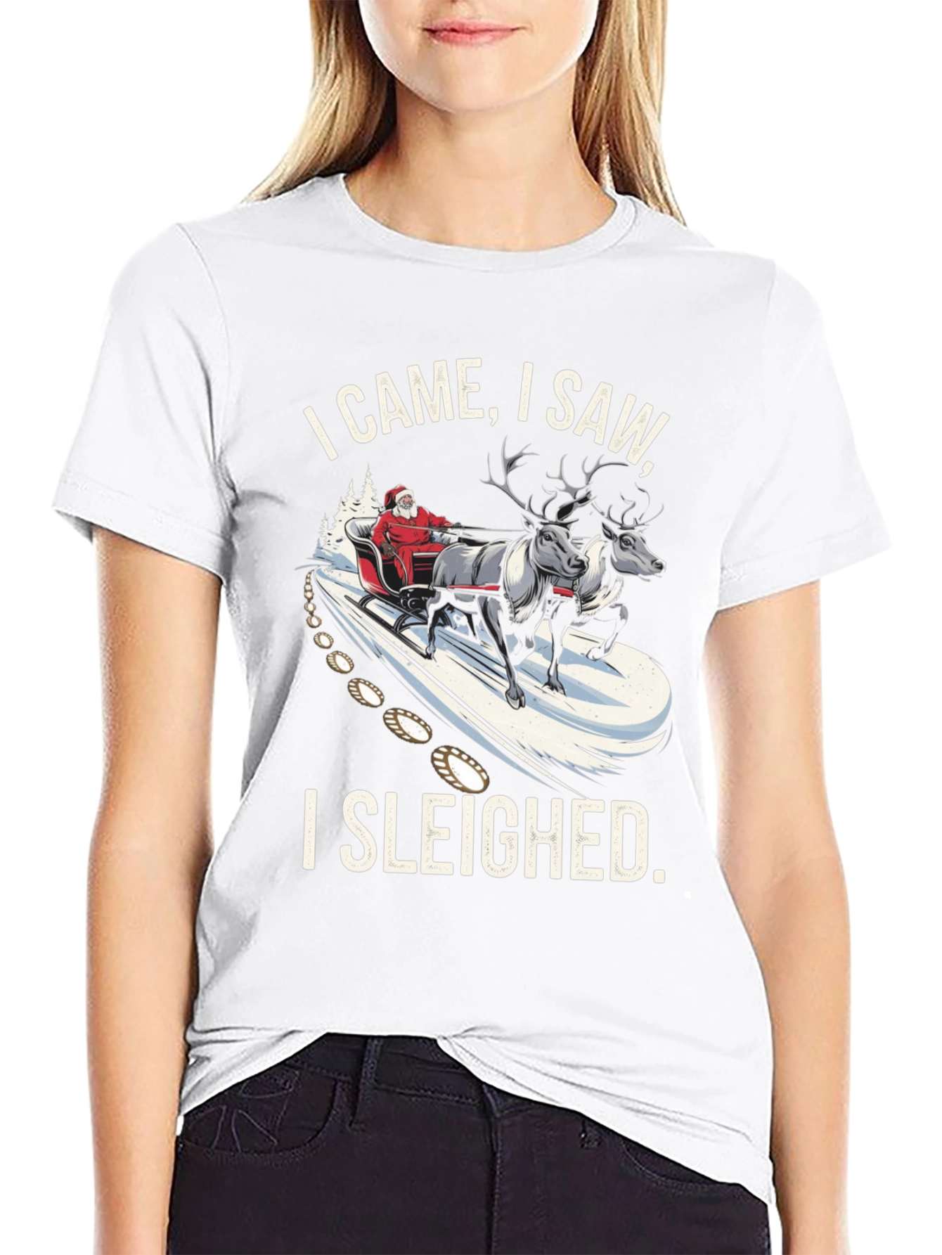 I Came I Saw I Sleighed Christmas T-Shirt