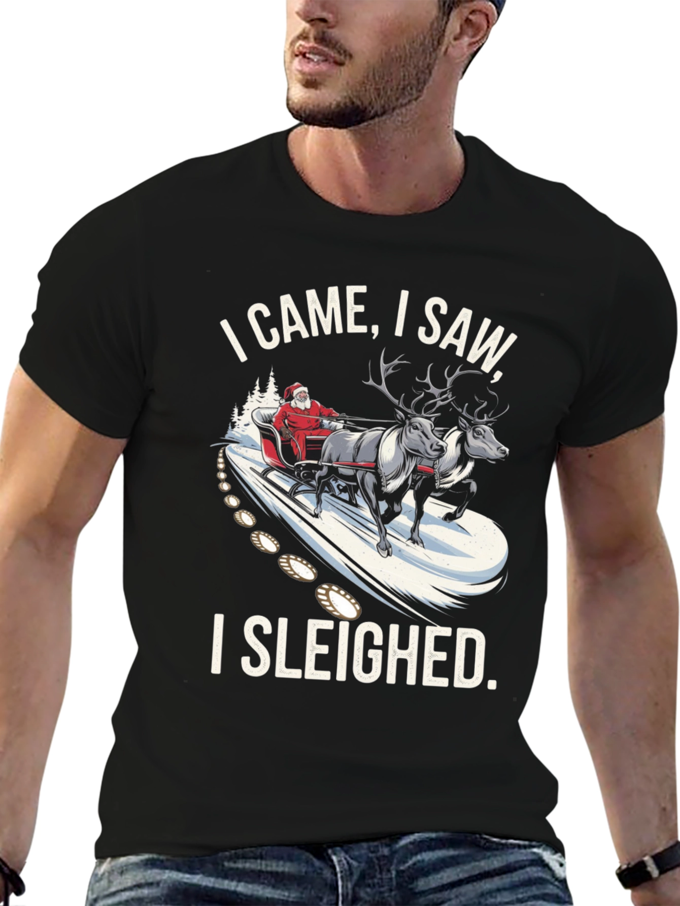 I Came I Saw I Sleighed Christmas T-Shirt