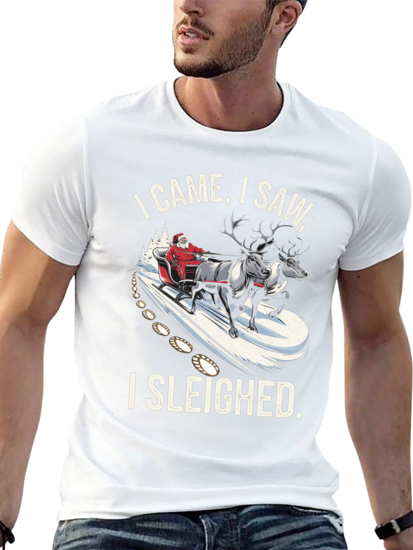 I Came I Saw I Sleighed Christmas T-Shirt