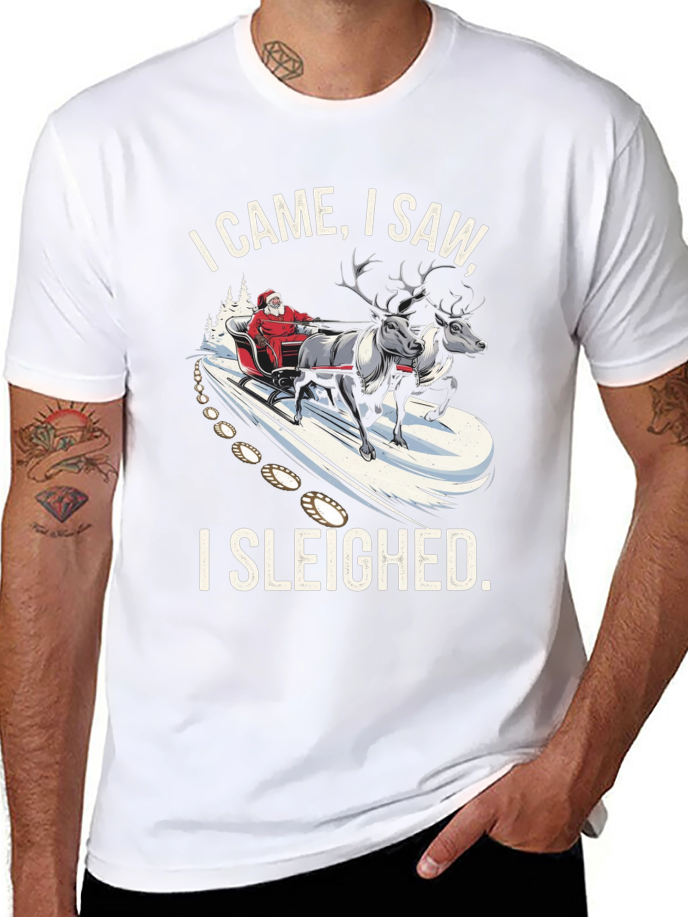 I Came I Saw I Sleighed Christmas T-Shirt