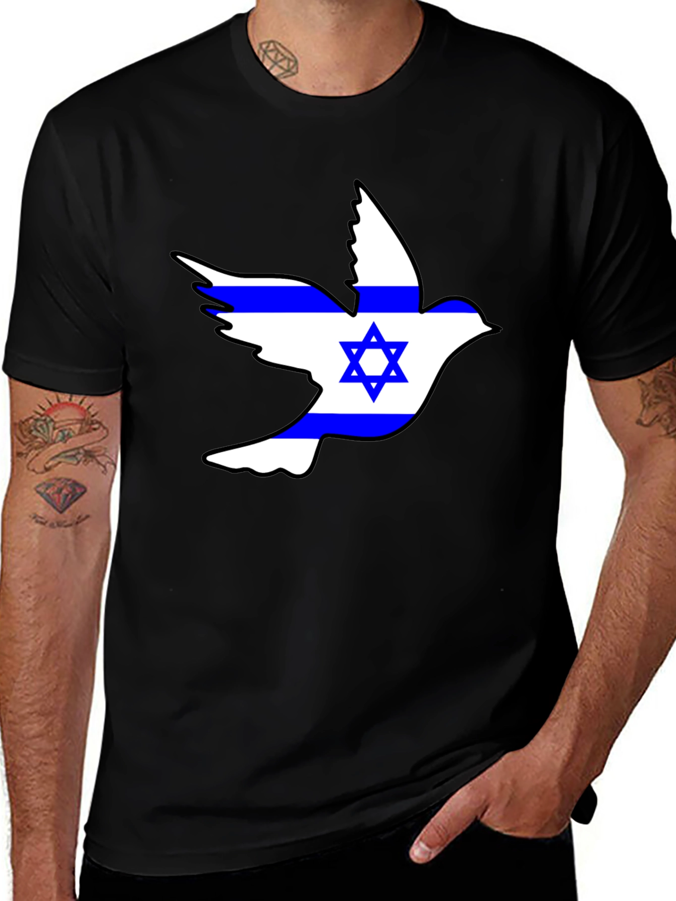 Peace Dove Israeli Flag T-Shirt