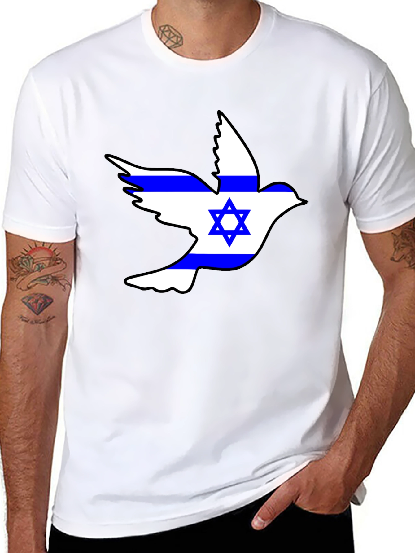 Peace Dove Israeli Flag T-Shirt