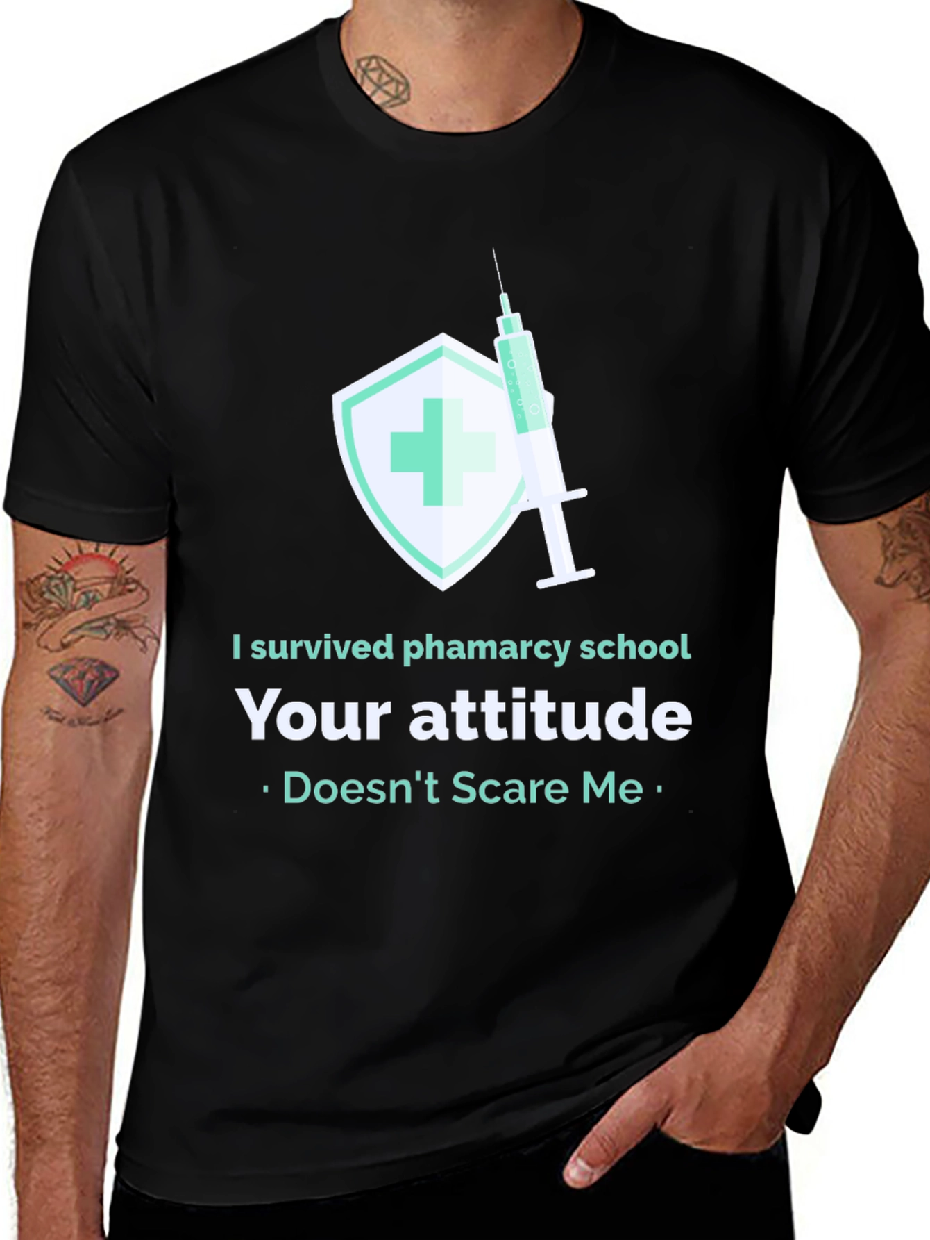Pharmacy School Survivor T-Shirt - Attitude Proof Tee