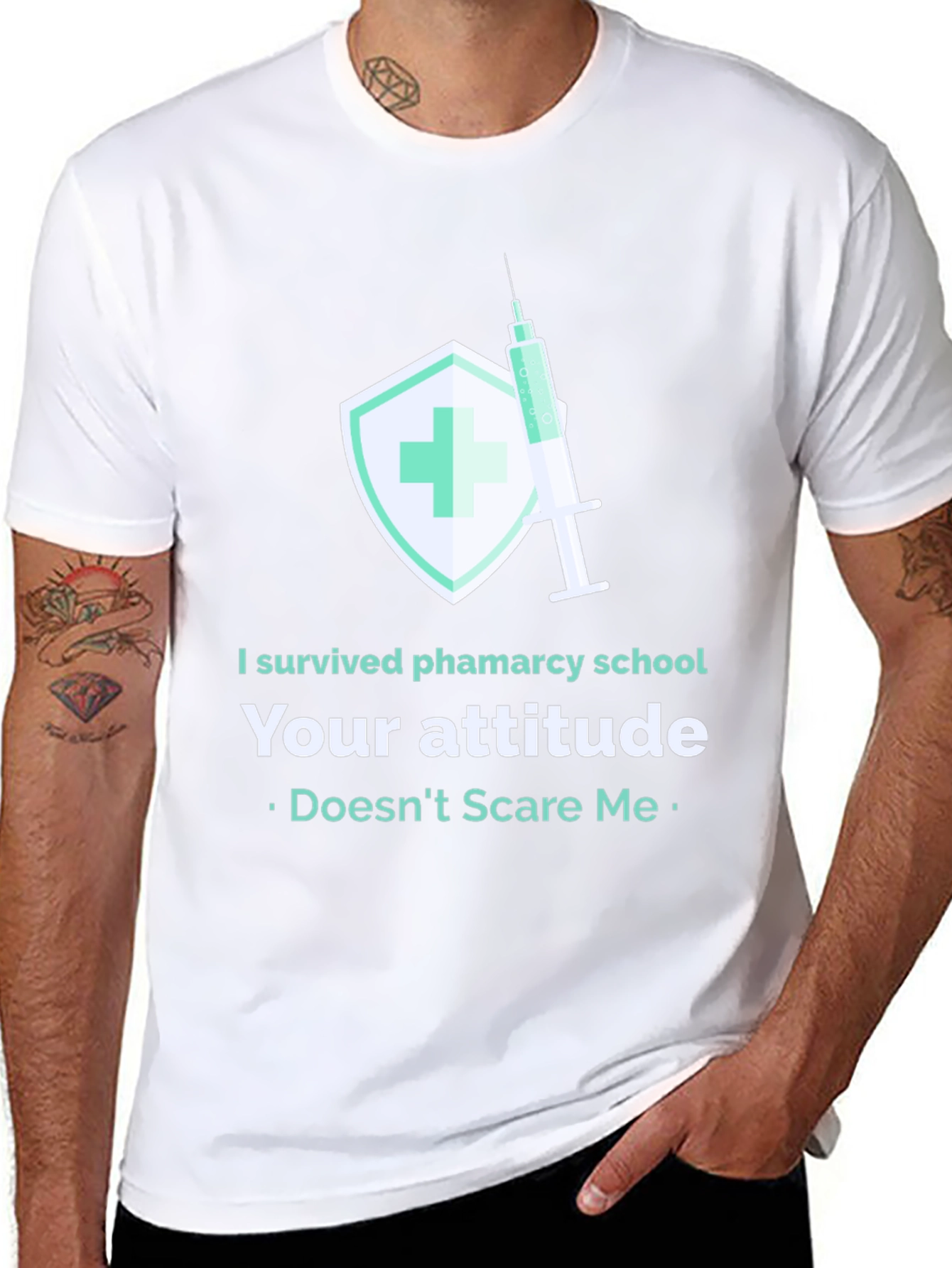 Pharmacy School Survivor T-Shirt - Attitude Proof Tee
