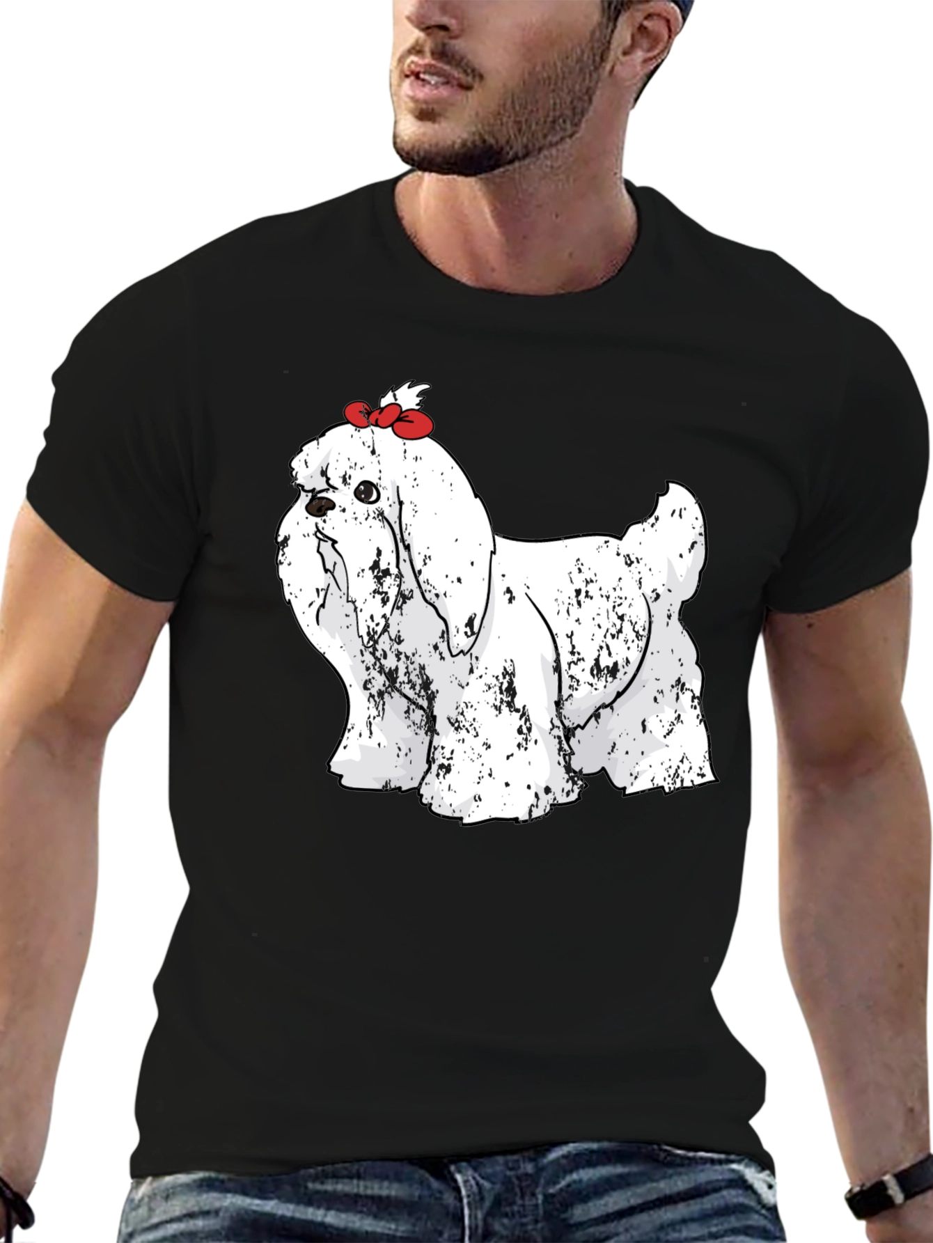 Dog Graphic Tee - Novelty Print Pet Lover T-Shirt