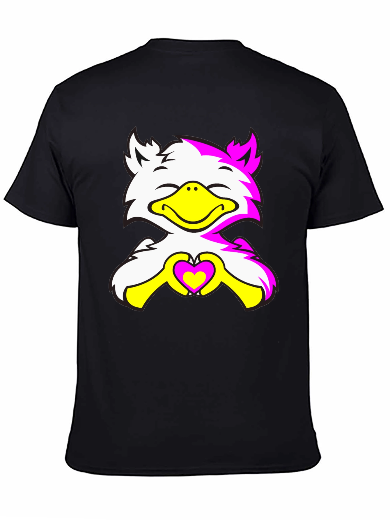 Cute Cartoon Bird with Heart Graphic Tee