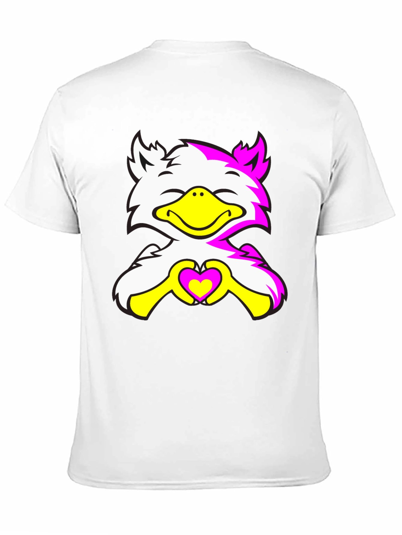 Cute Cartoon Bird with Heart Graphic Tee