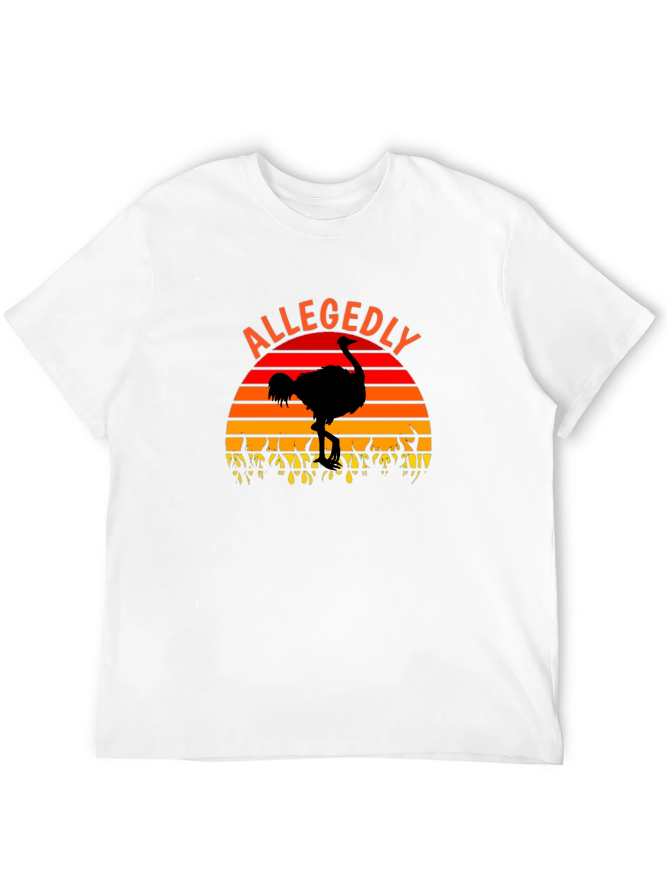 Allegedly Ostrich Sunset Graphic T-Shirt