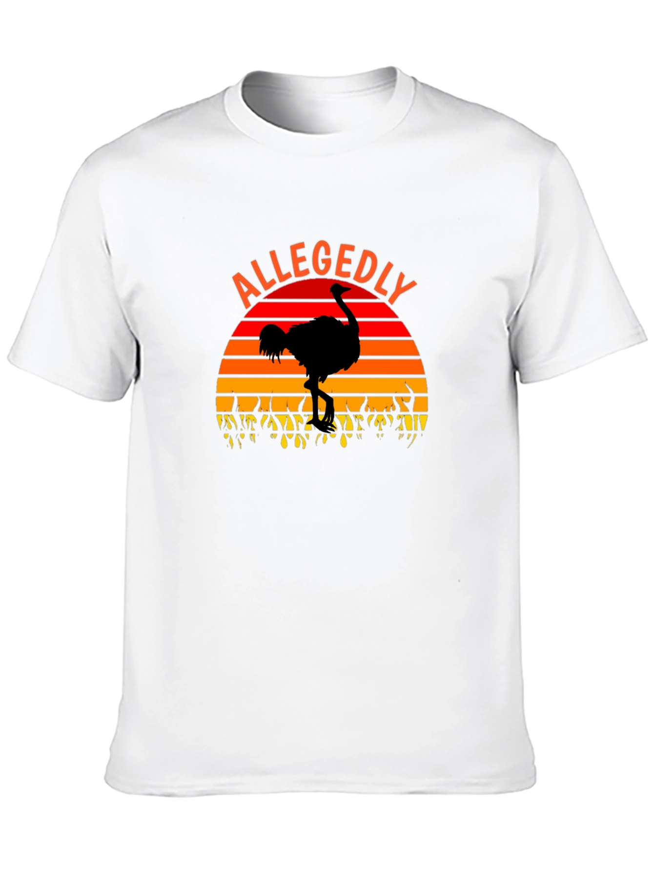 Allegedly Ostrich Sunset Graphic T-Shirt